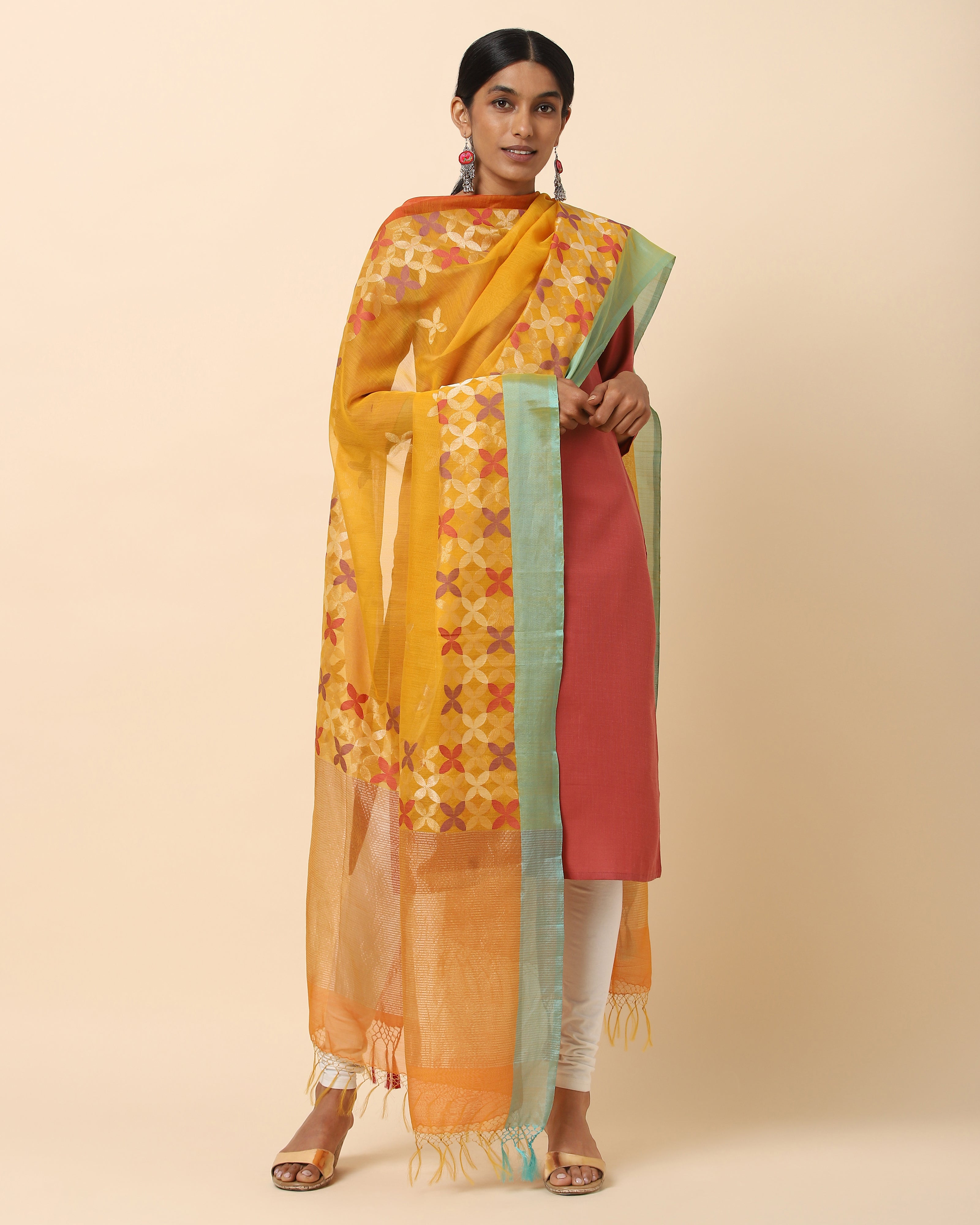 Elanor Banarasi Jamdani Silk Cotton Dupatta