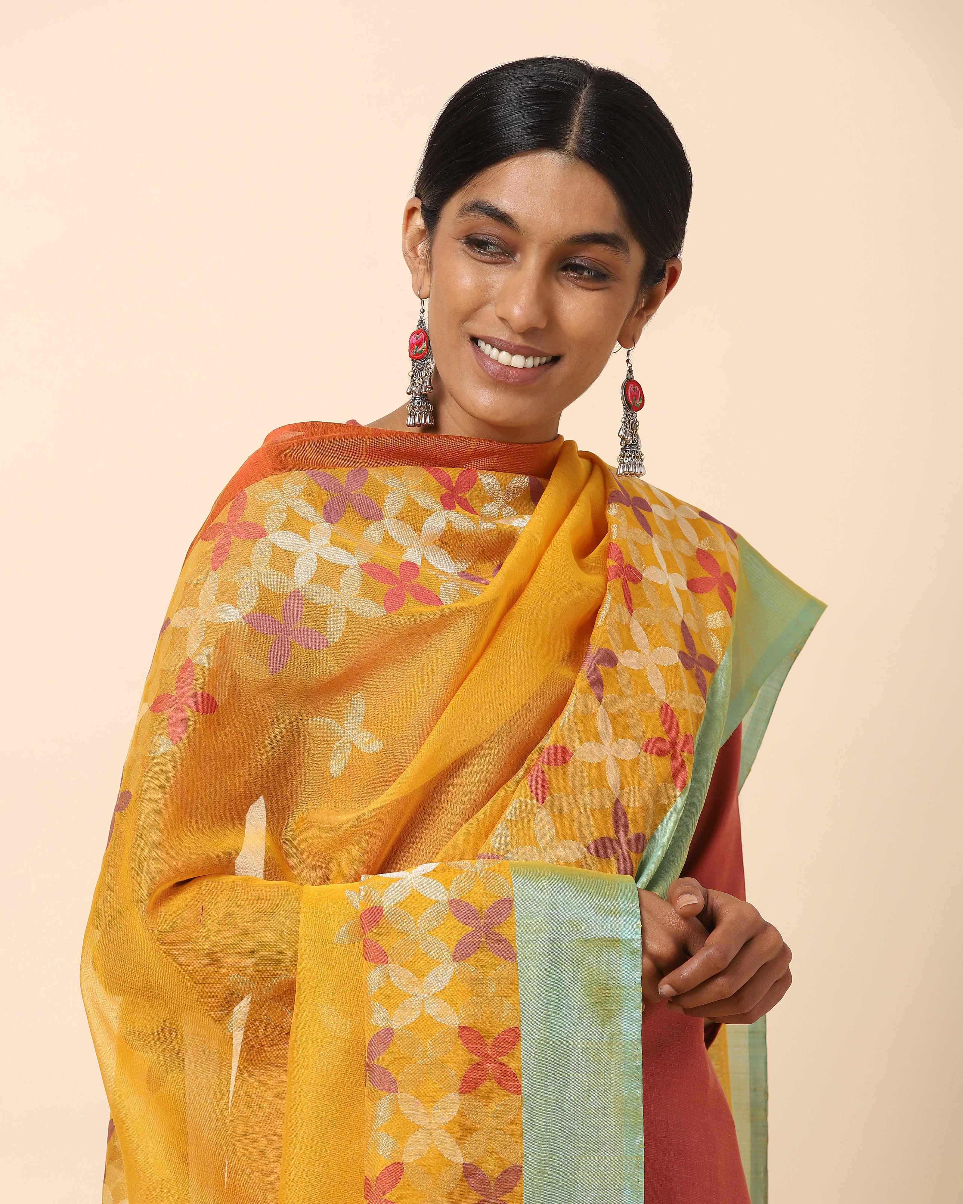 Elanor Banarasi Jamdani Silk Cotton Dupatta