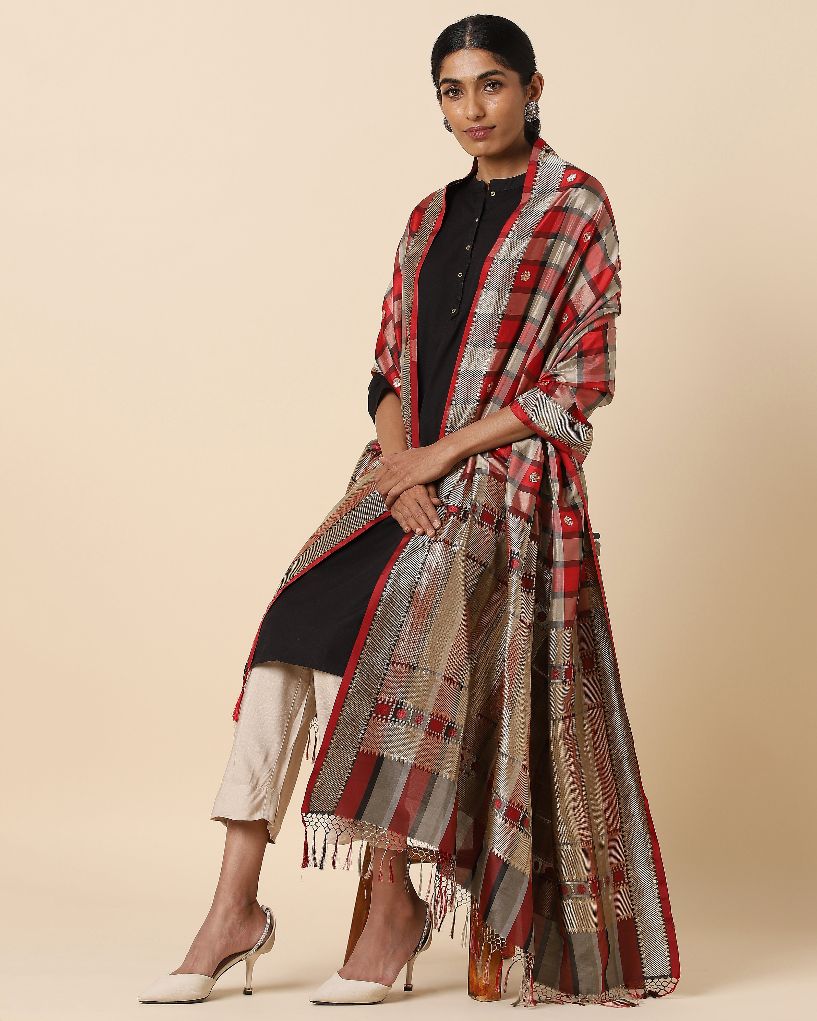 Lalika Banarasi Kadwa Silk Dupatta