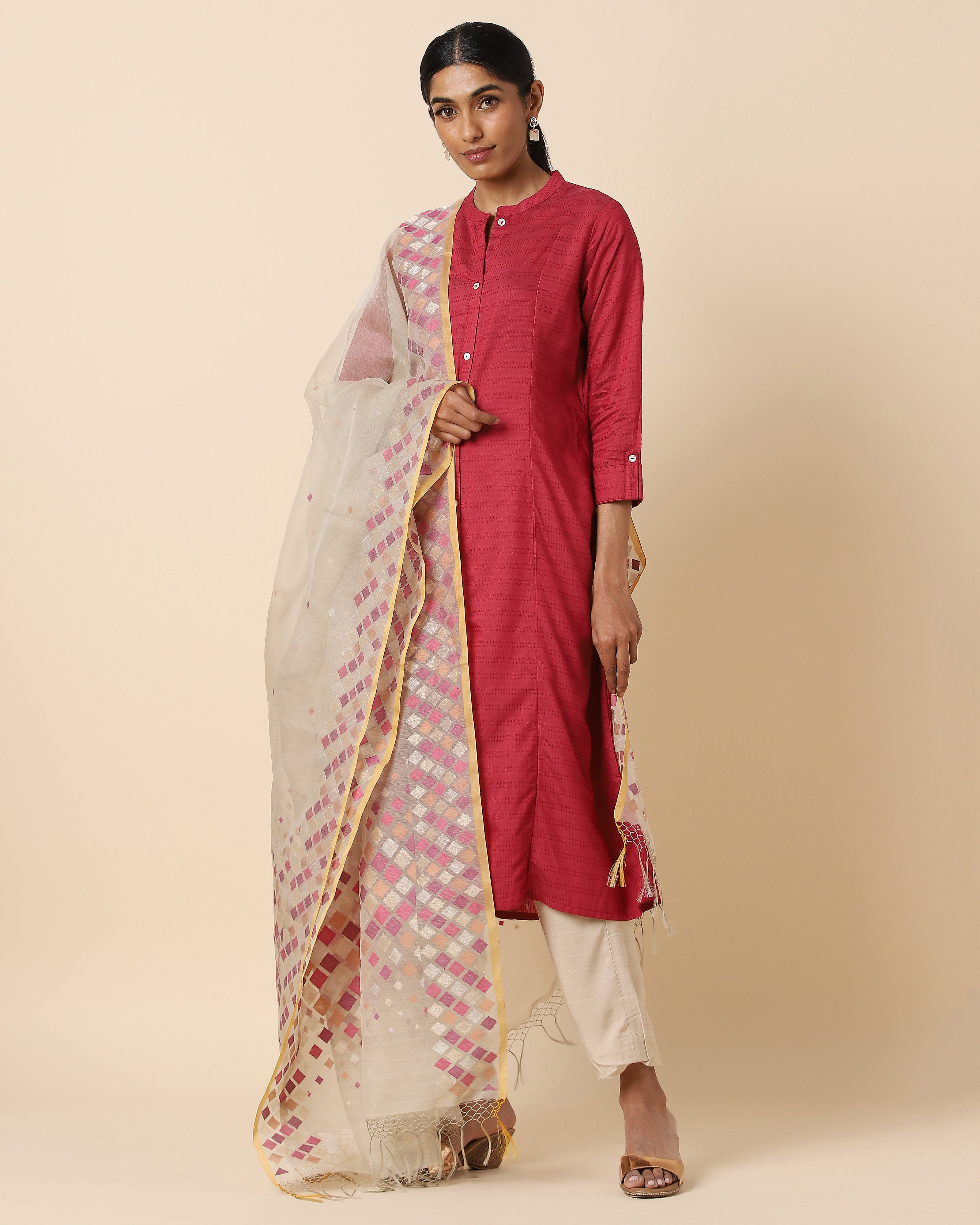 Shikha Banarasi Jamdani Silk Dupatta