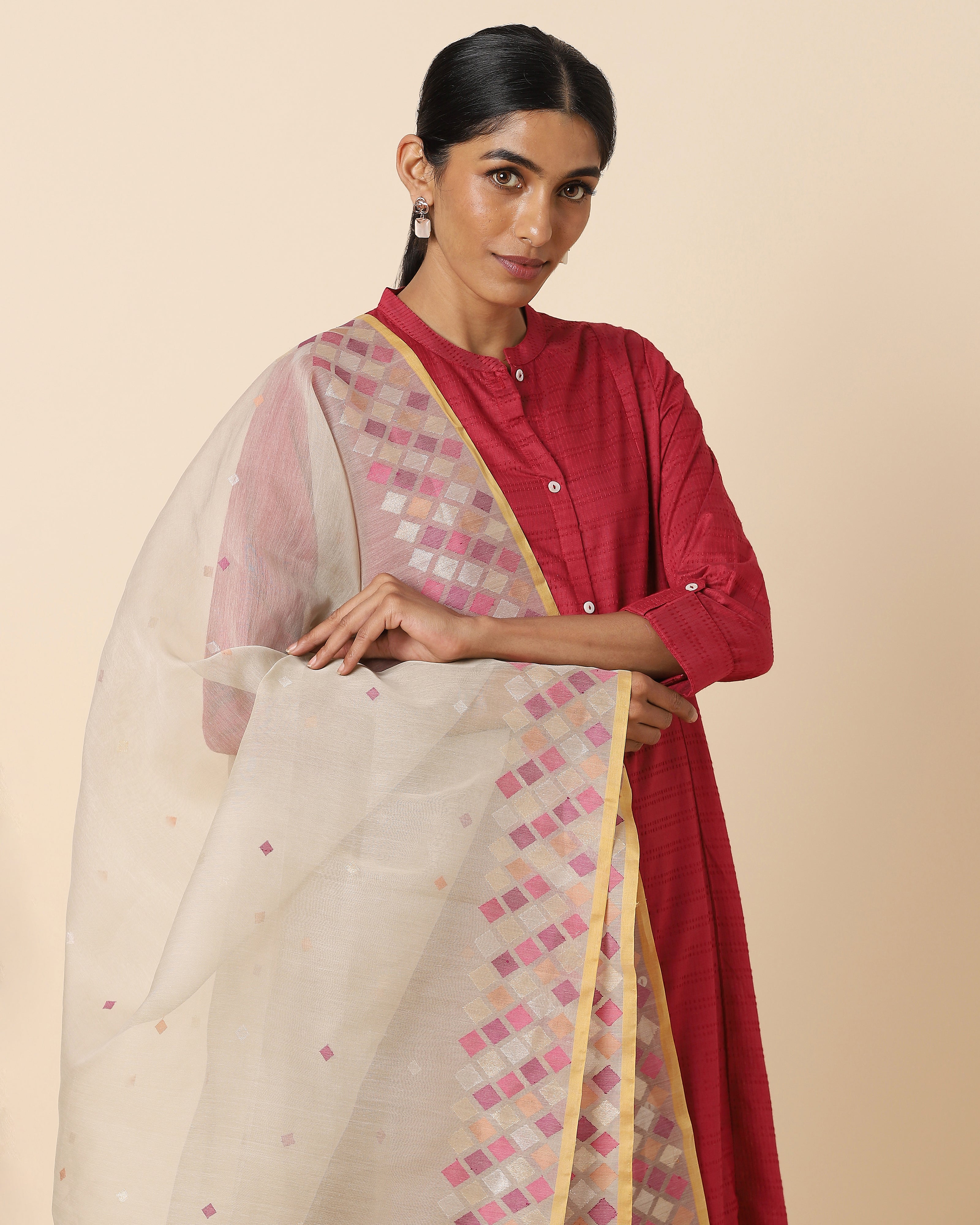 Shikha Banarasi Jamdani Silk Dupatta