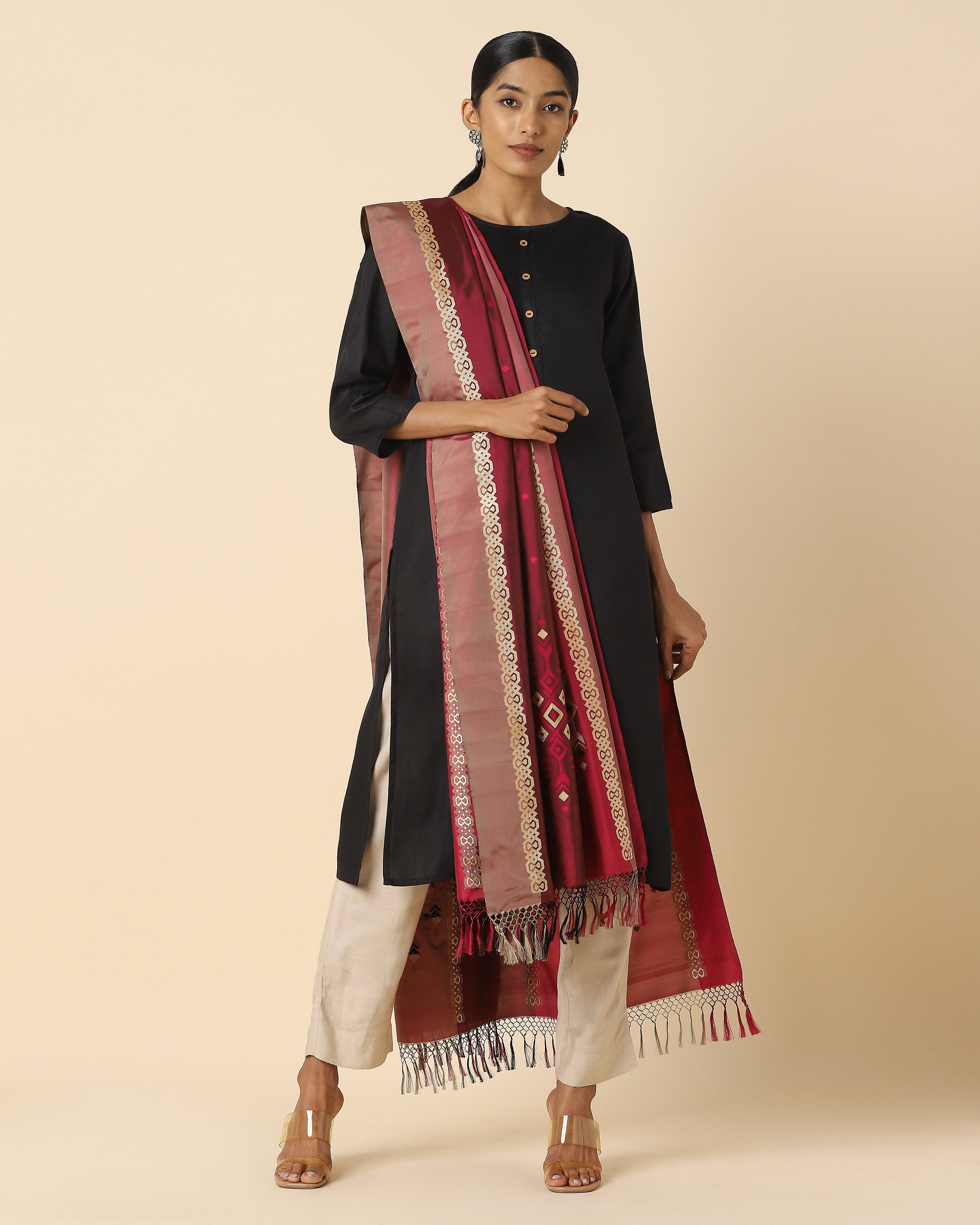 Vansha Banarasi Kadwa Silk Dupatta