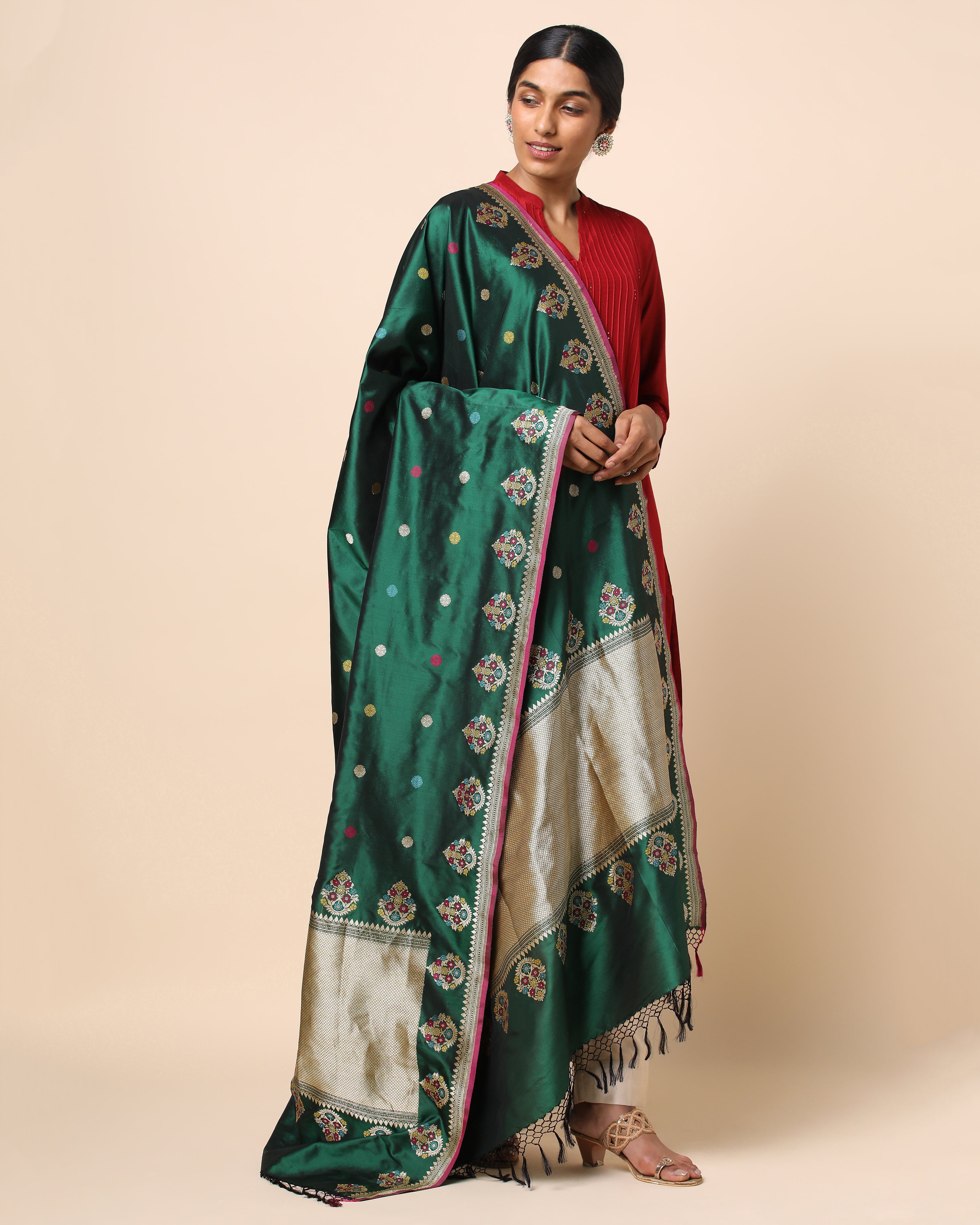 Jalin Banarasi Kadwa Silk Dupatta