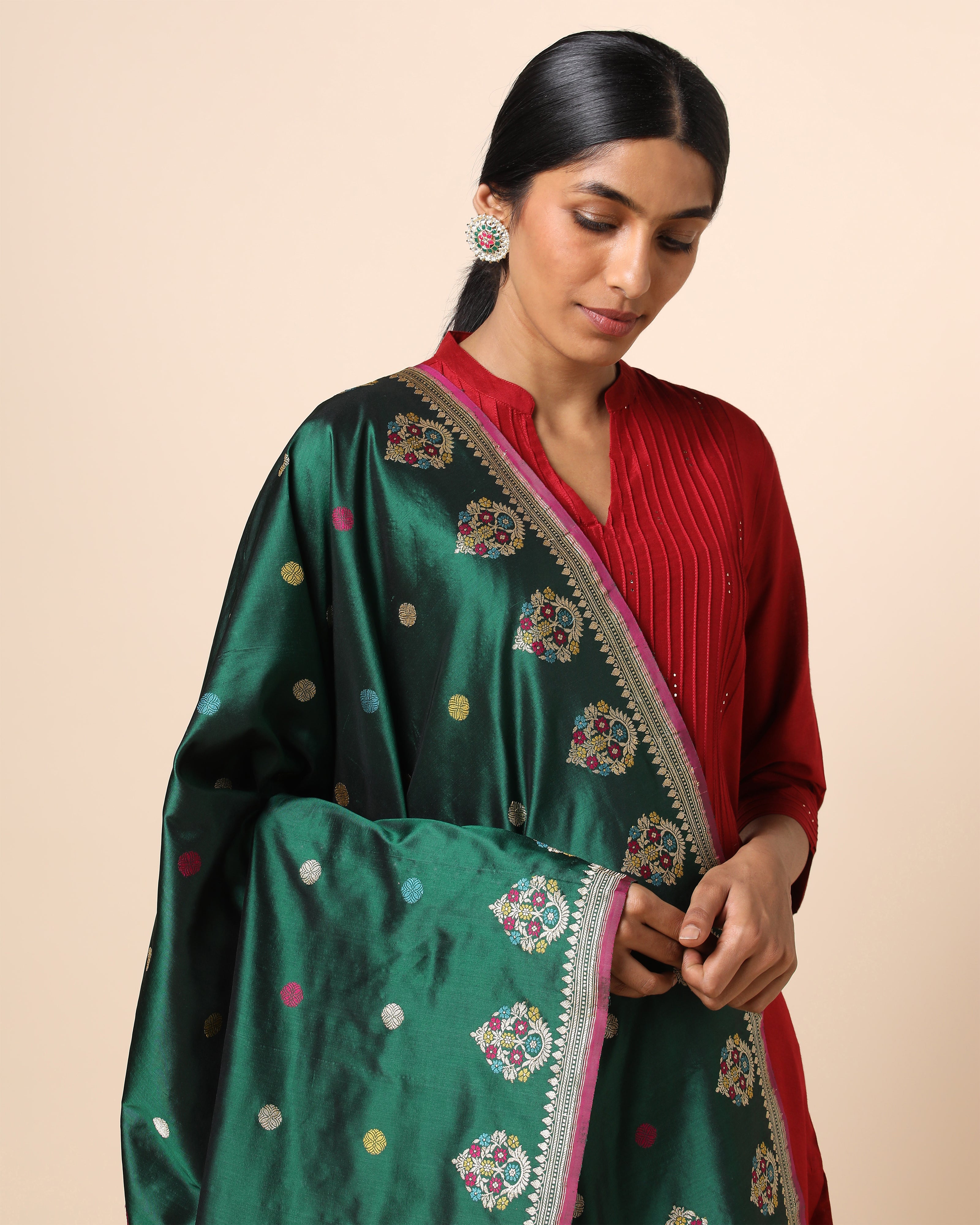 Jalin Banarasi Kadwa Silk Dupatta