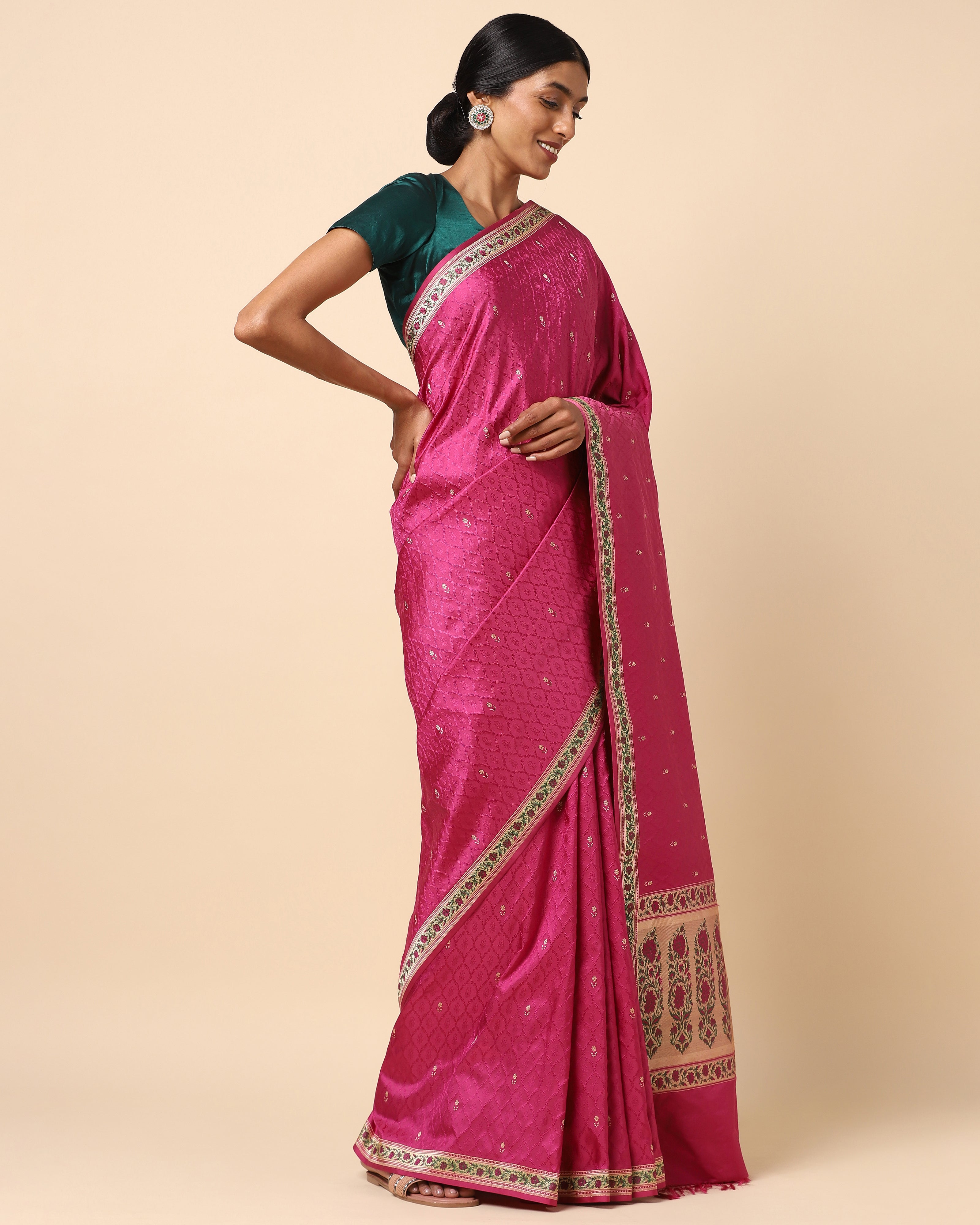 Darsh Banarasi Tanchoi and Kadwa Silk Saree