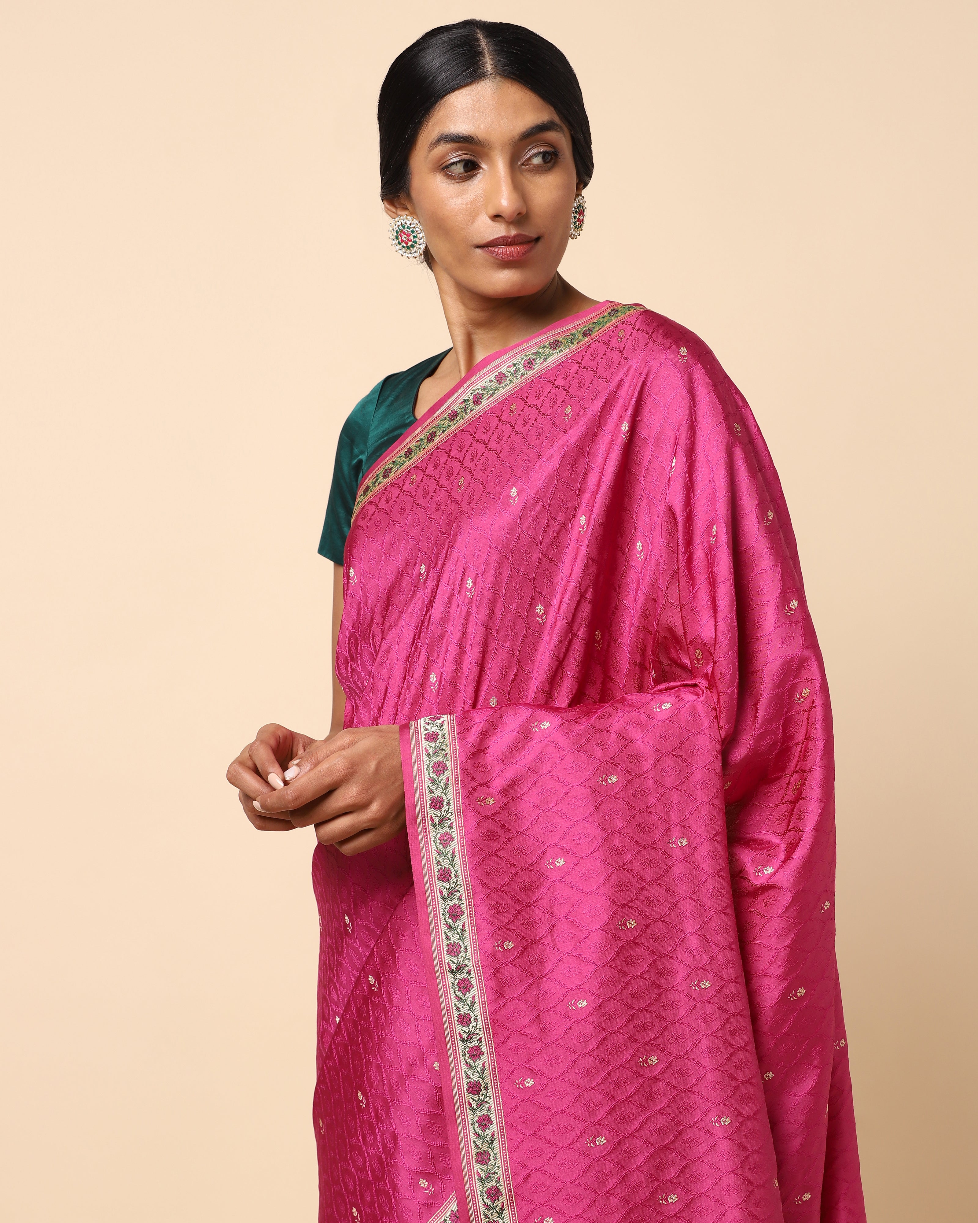 Darsh Banarasi Tanchoi and Kadwa Silk Saree