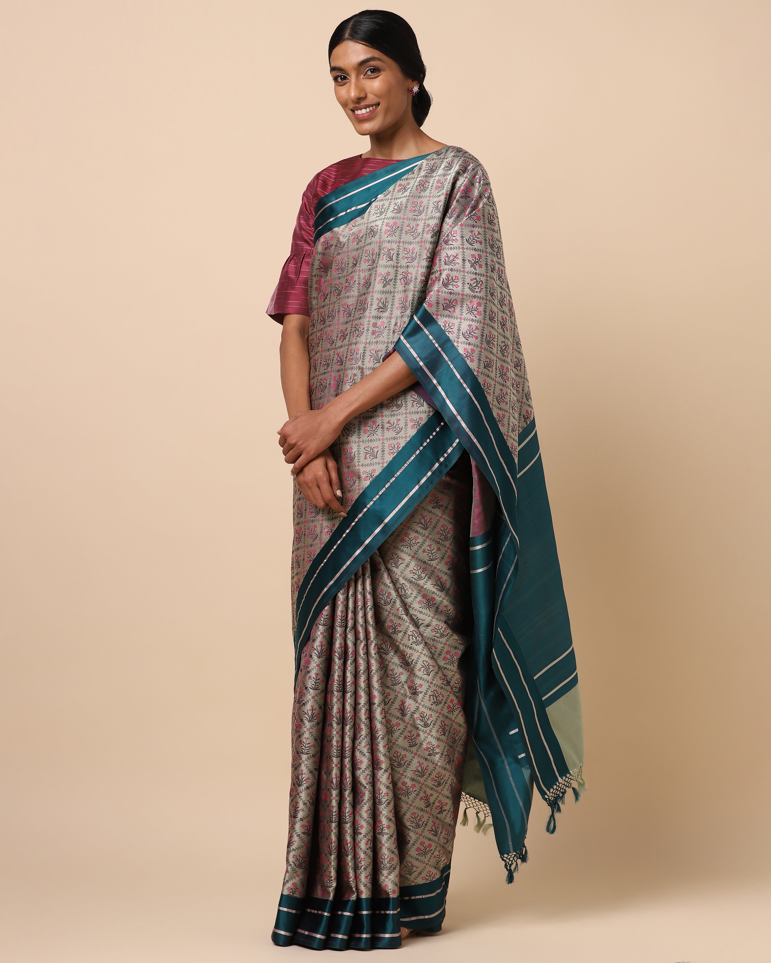 Suri Banarasi Tanchoi Silk Saree