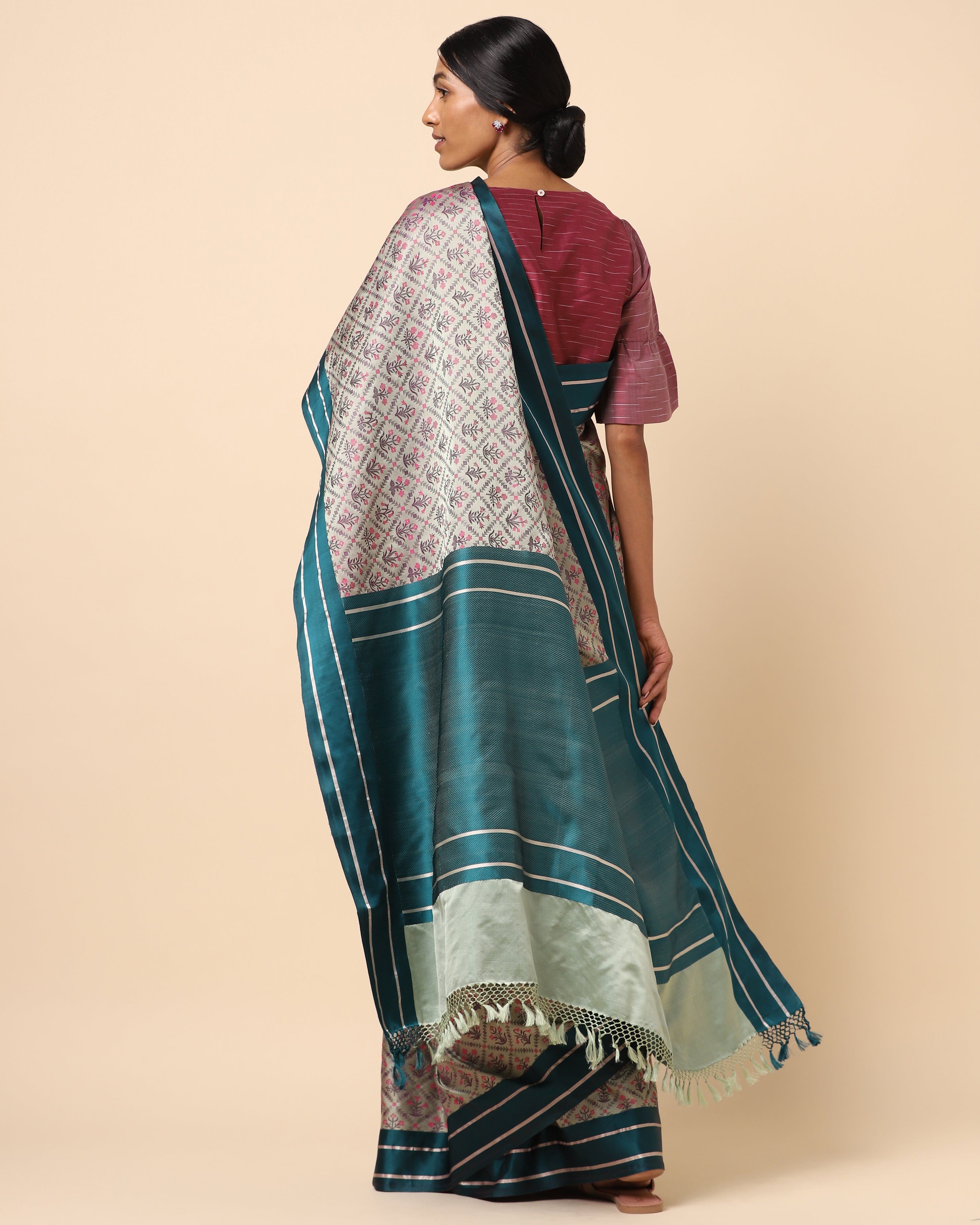 Suri Banarasi Tanchoi Silk Saree