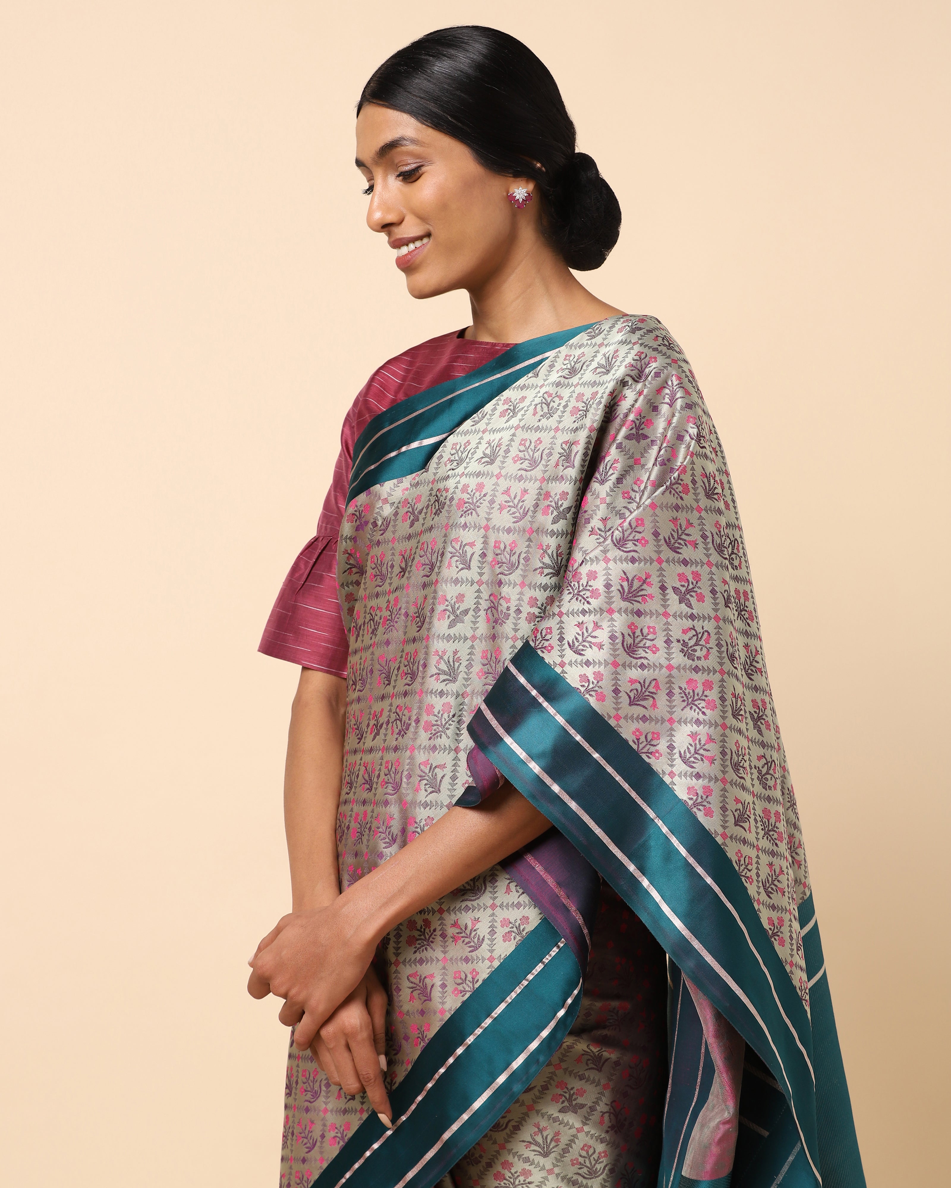 Suri Banarasi Tanchoi Silk Saree