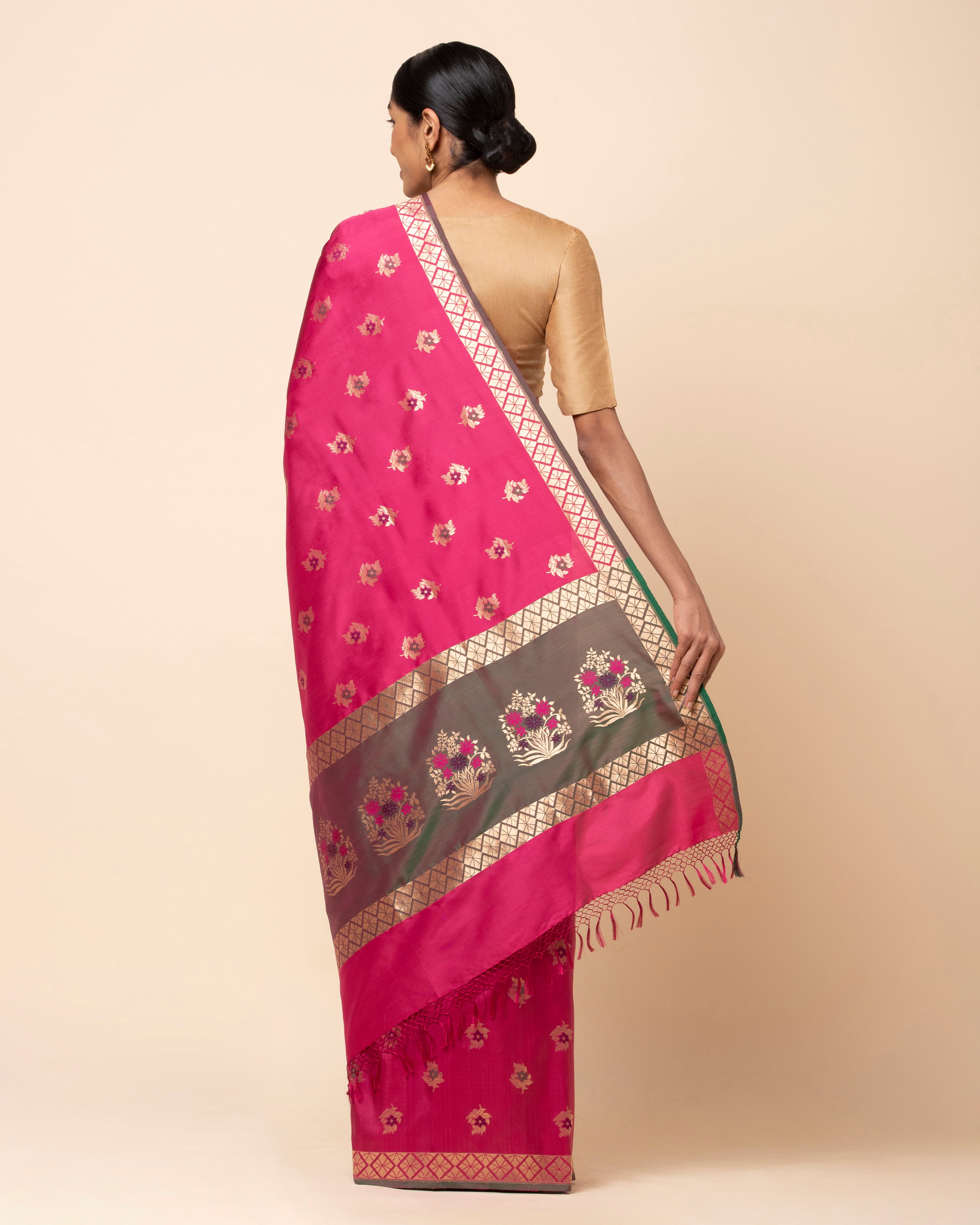 Parijat Banarasi Cutwork Silk Saree