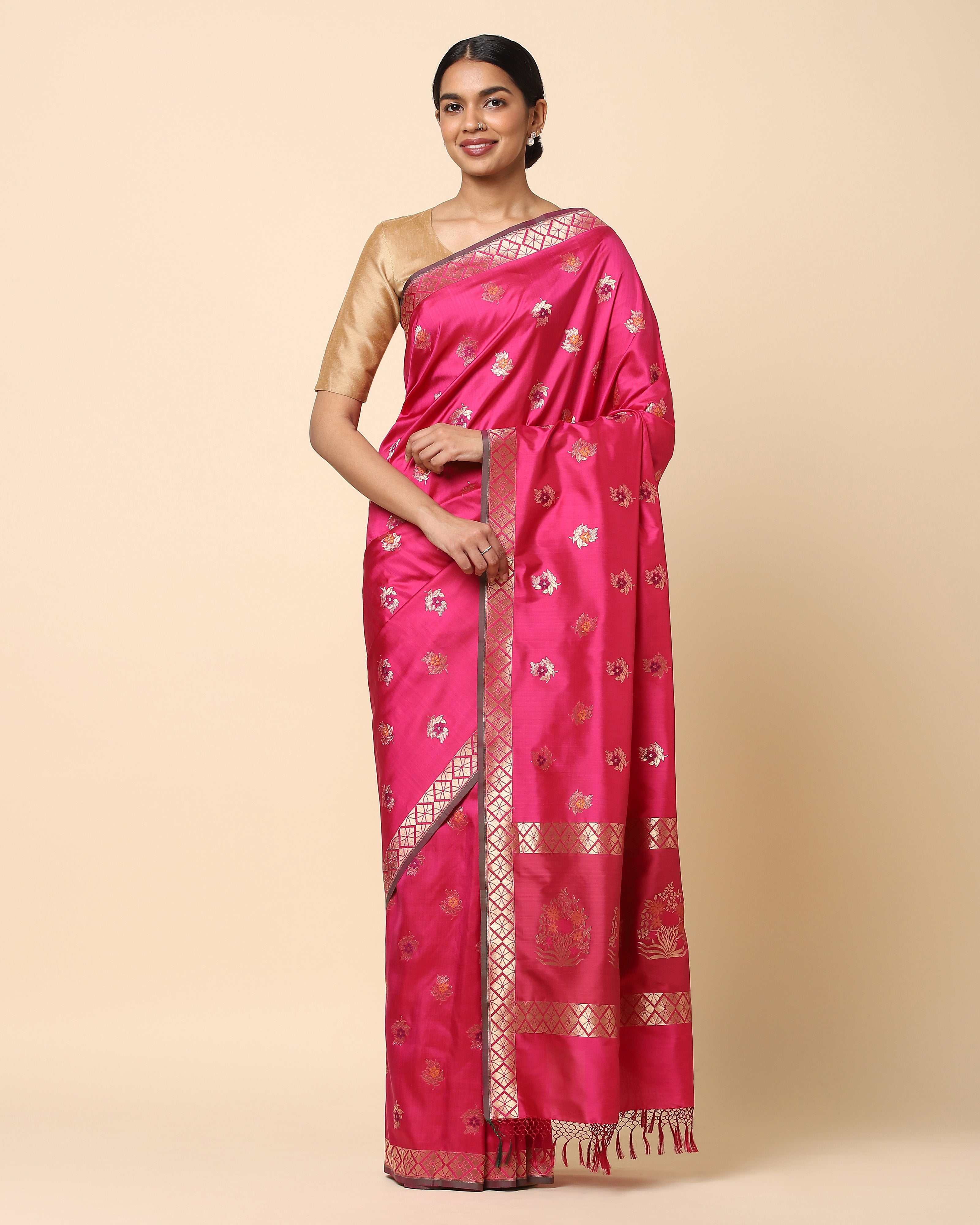 Parijat Banarasi Cutwork Silk Saree