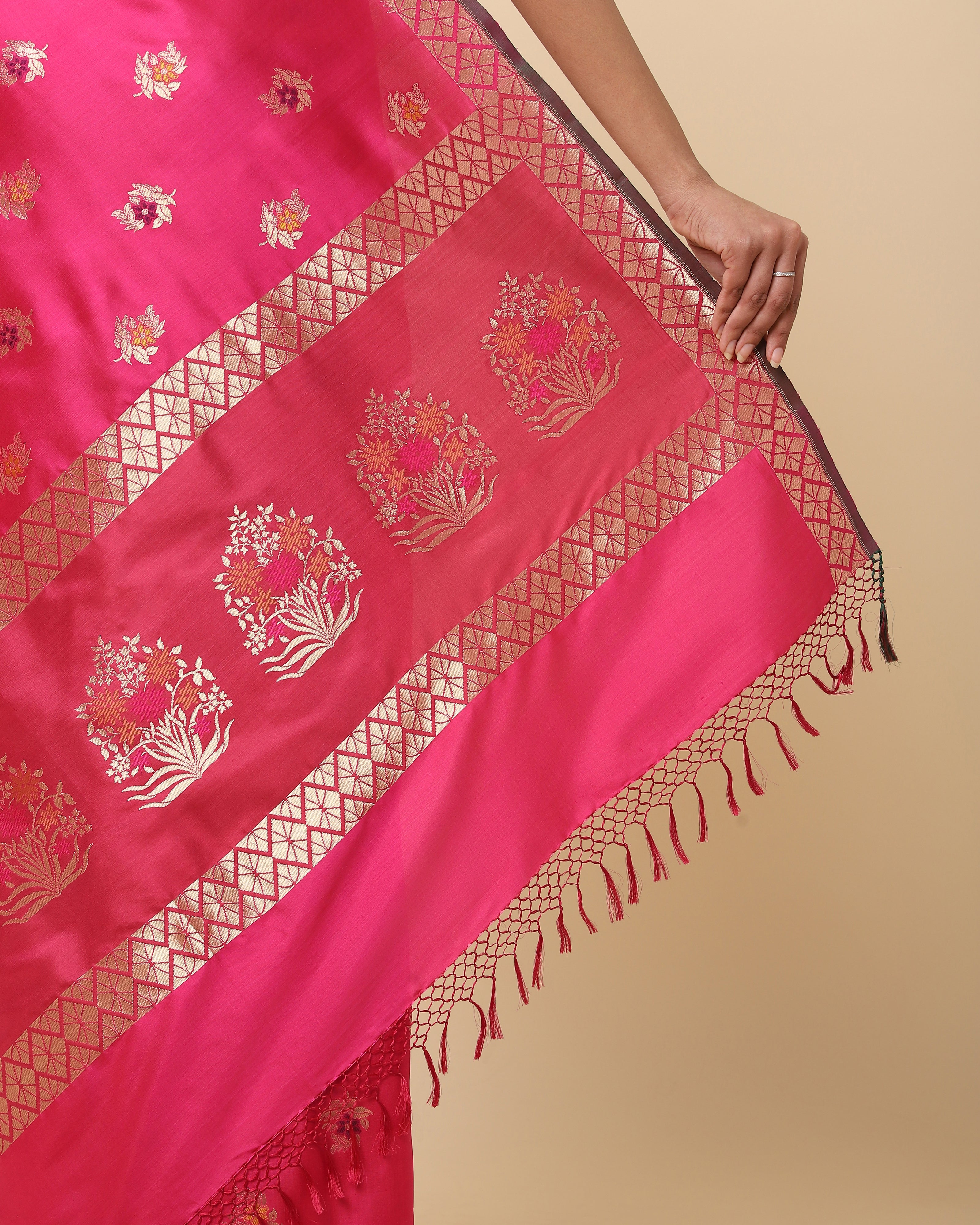 Parijat Banarasi Cutwork Silk Saree