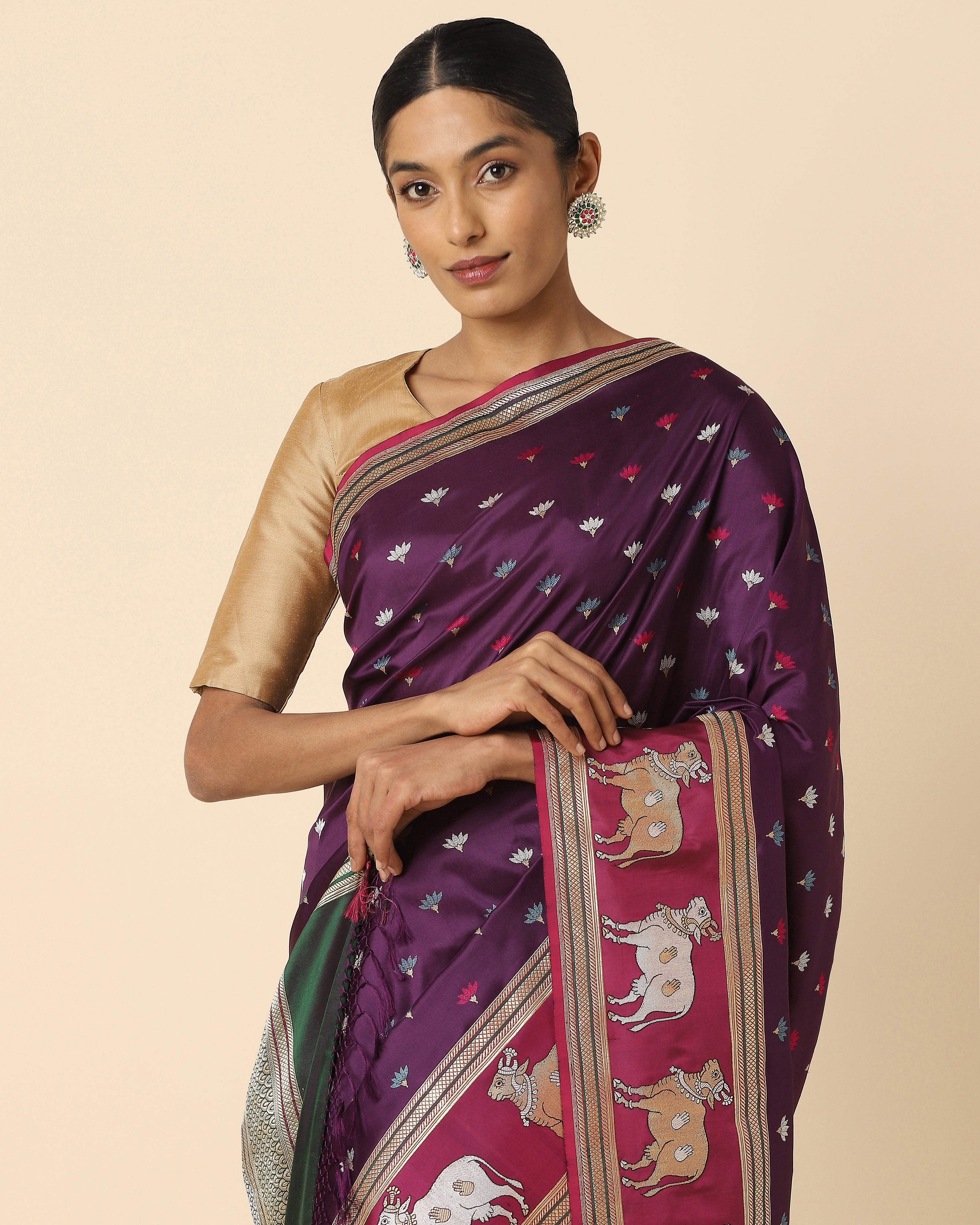 Kamadhenu Banarasi Kadwa Silk Saree