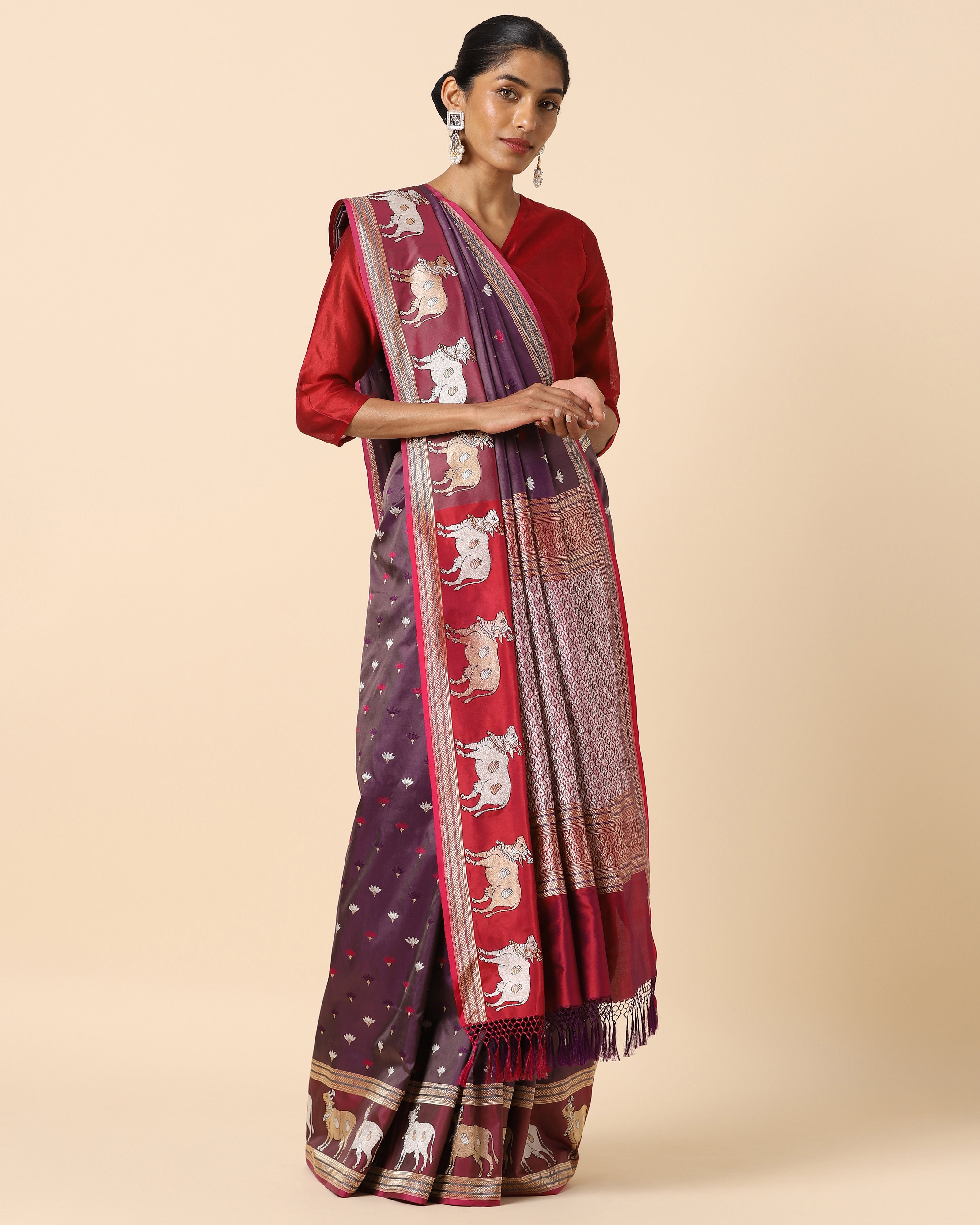 Kamadhenu Banarasi Kadwa Silk Saree