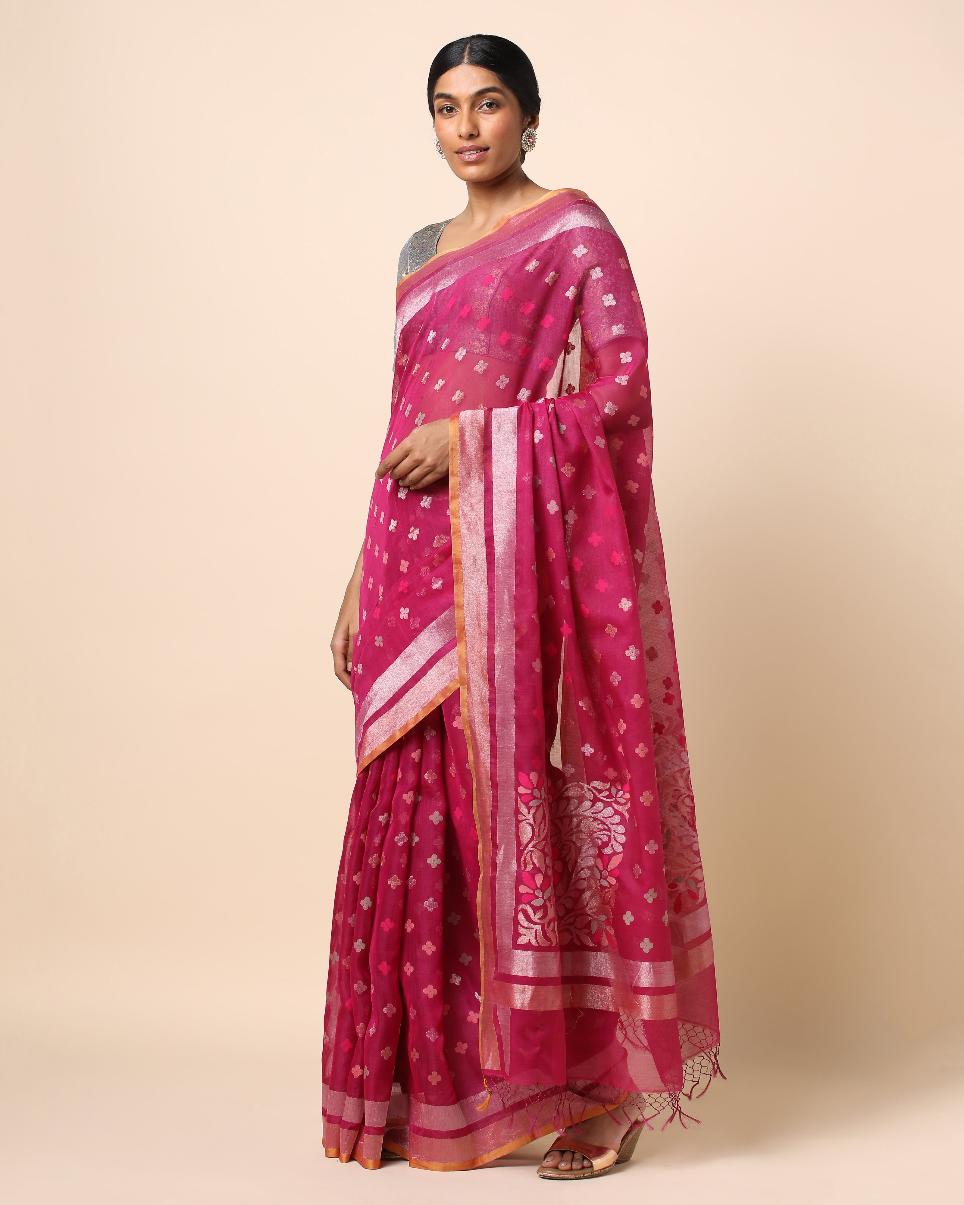 Rudra Banarasi Jamdani Silk Cotton Saree