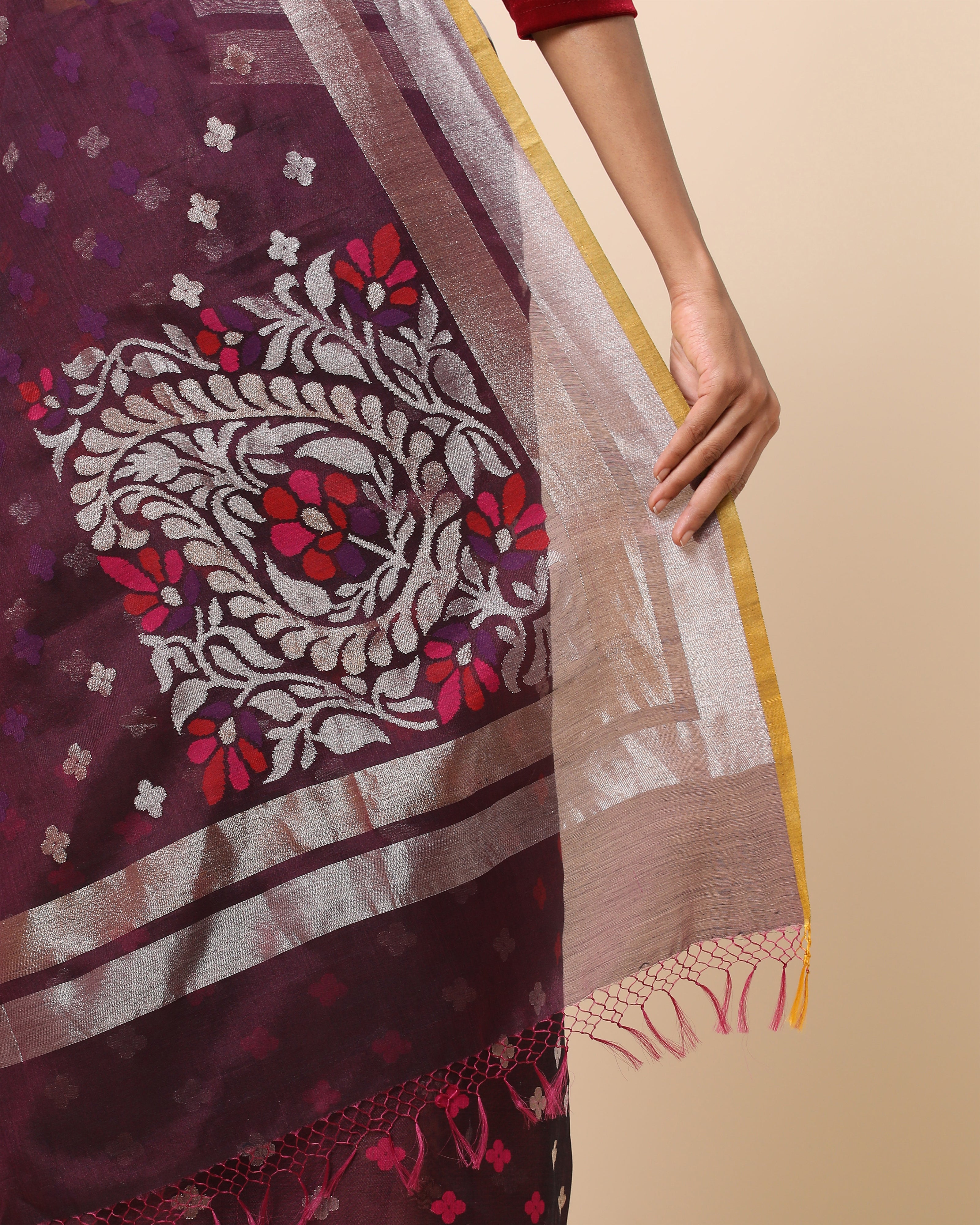 Rudra Banarasi Jamdani Silk Cotton Saree