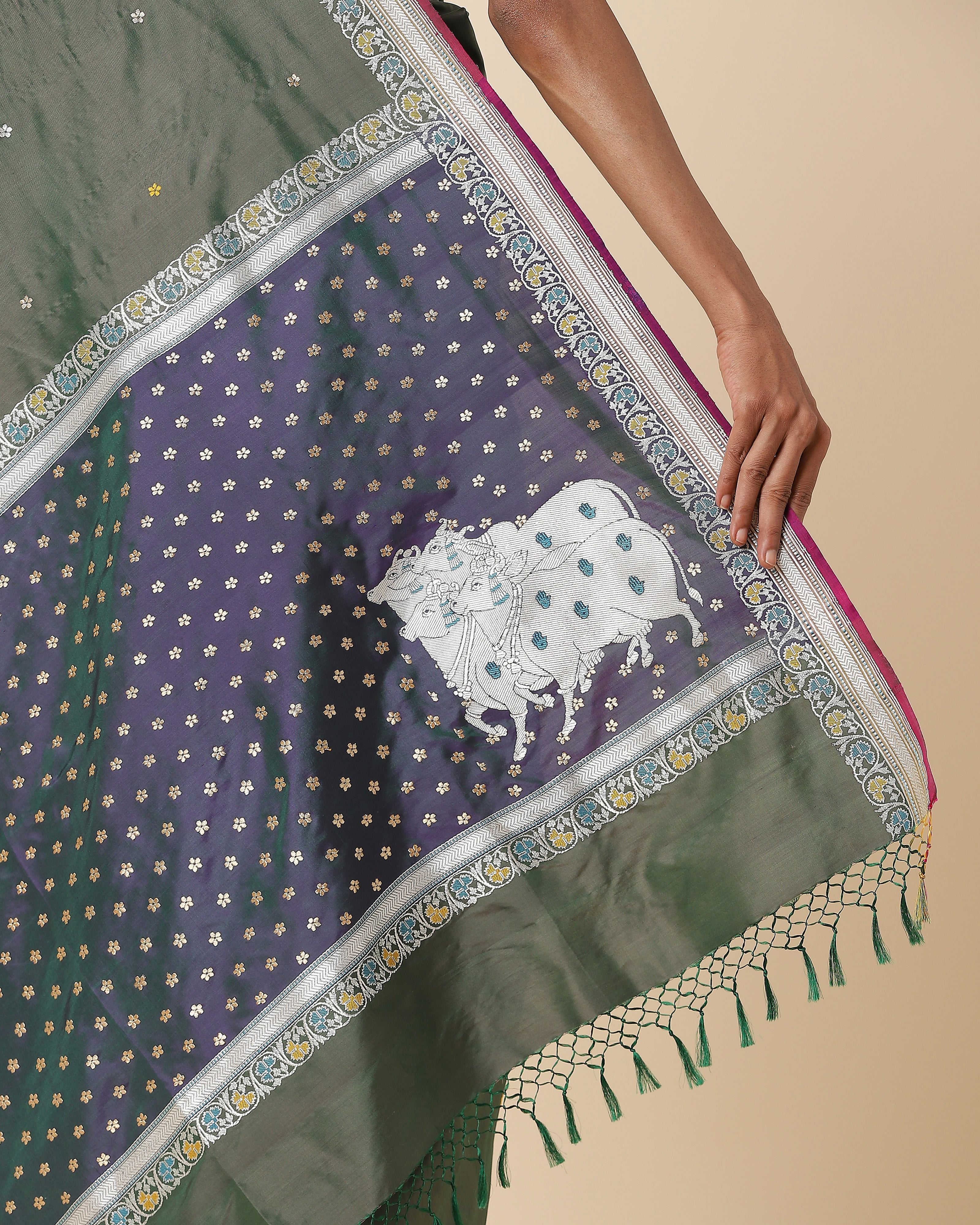Nandi Banarasi Kadwa Silk Saree