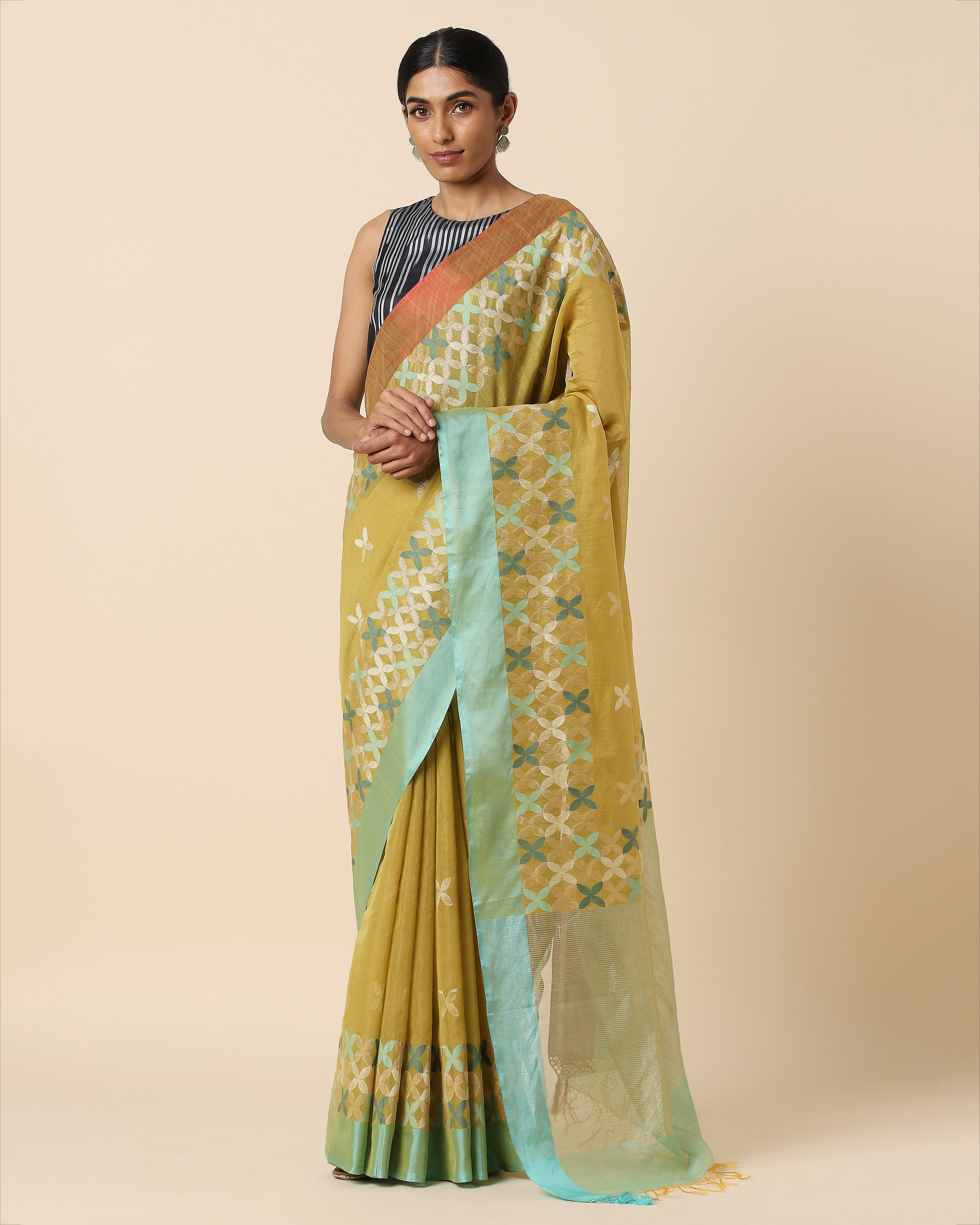 Elanor Banarasi Jamdani Silk Saree