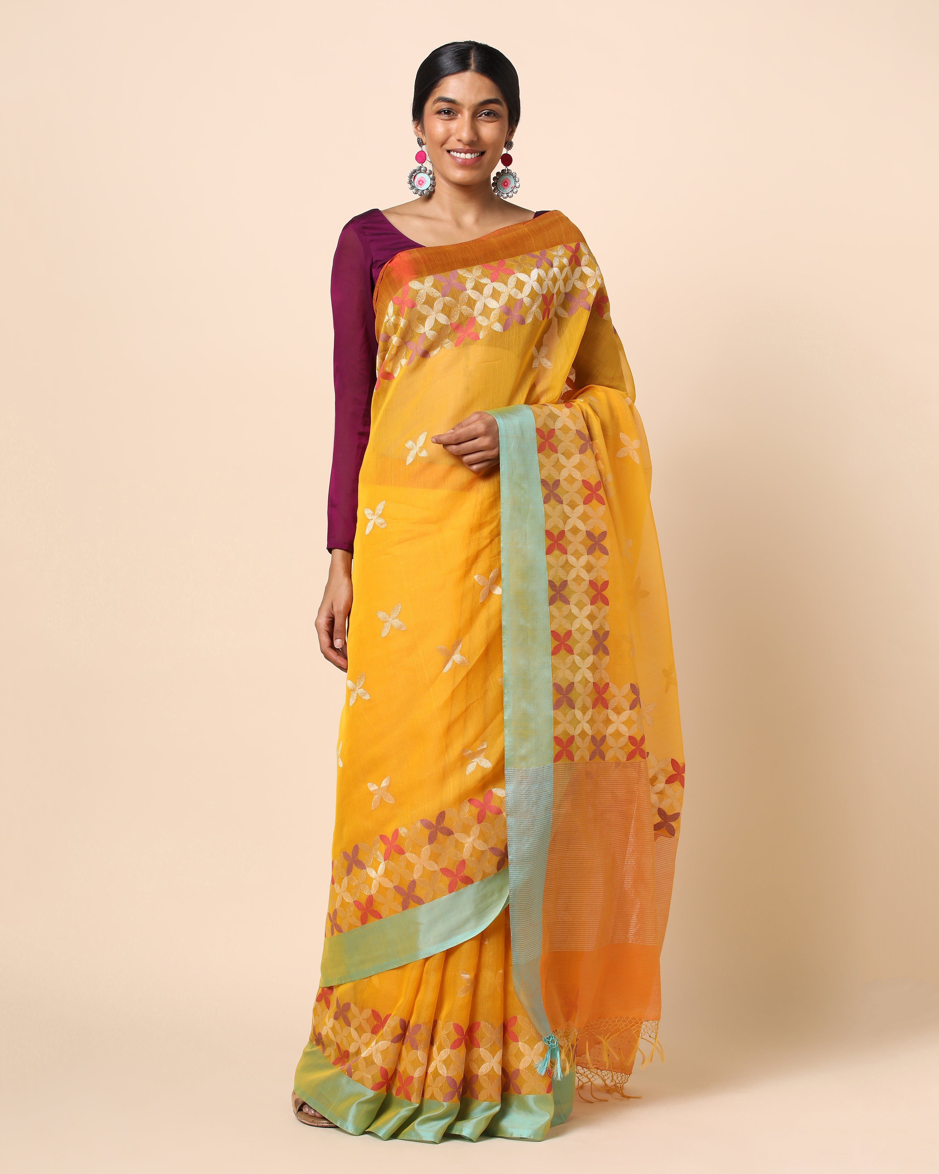 Elanor Banarasi Jamdani Silk Cotton Saree