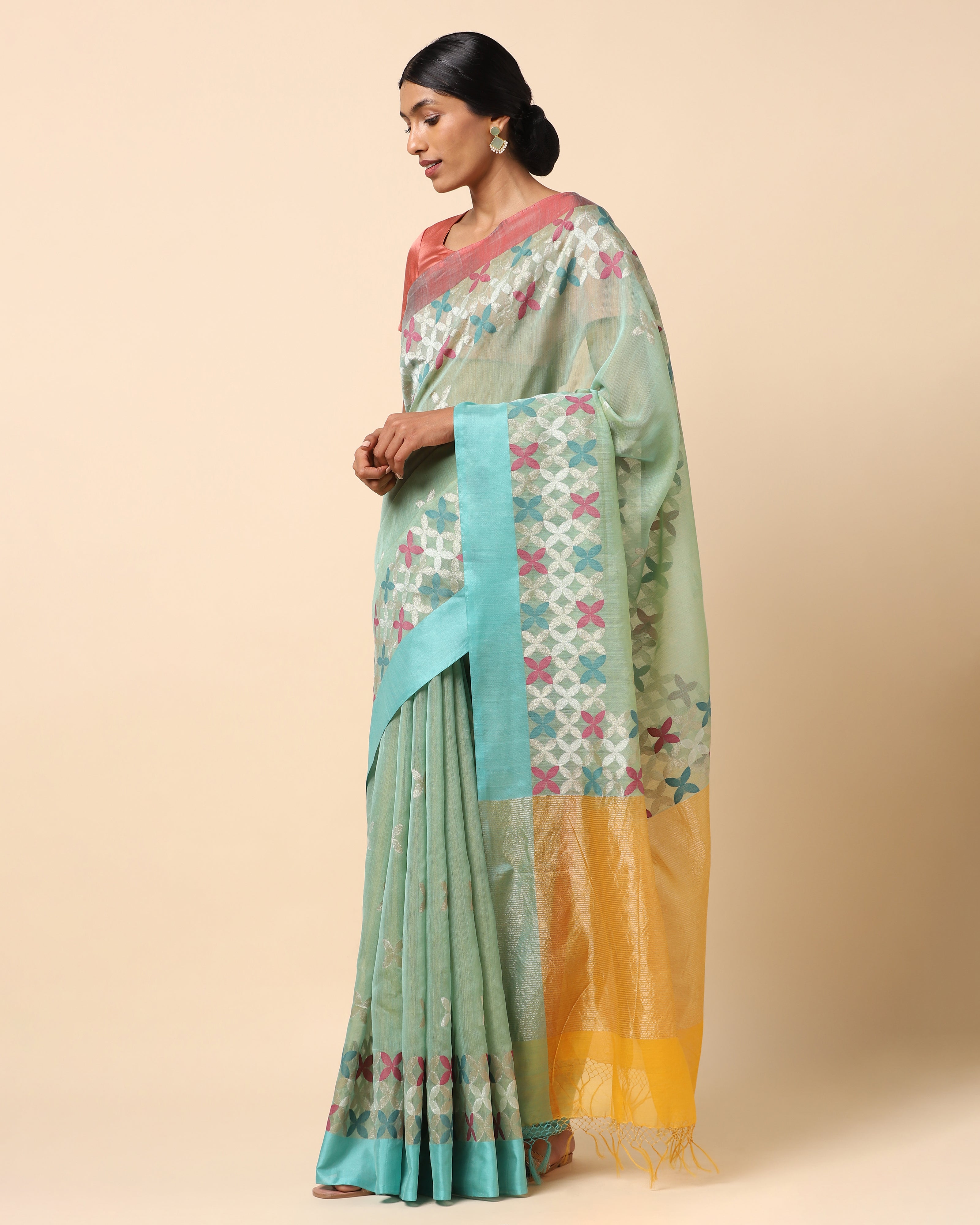 Elanor Banarasi Jamdani Silk Cotton Saree
