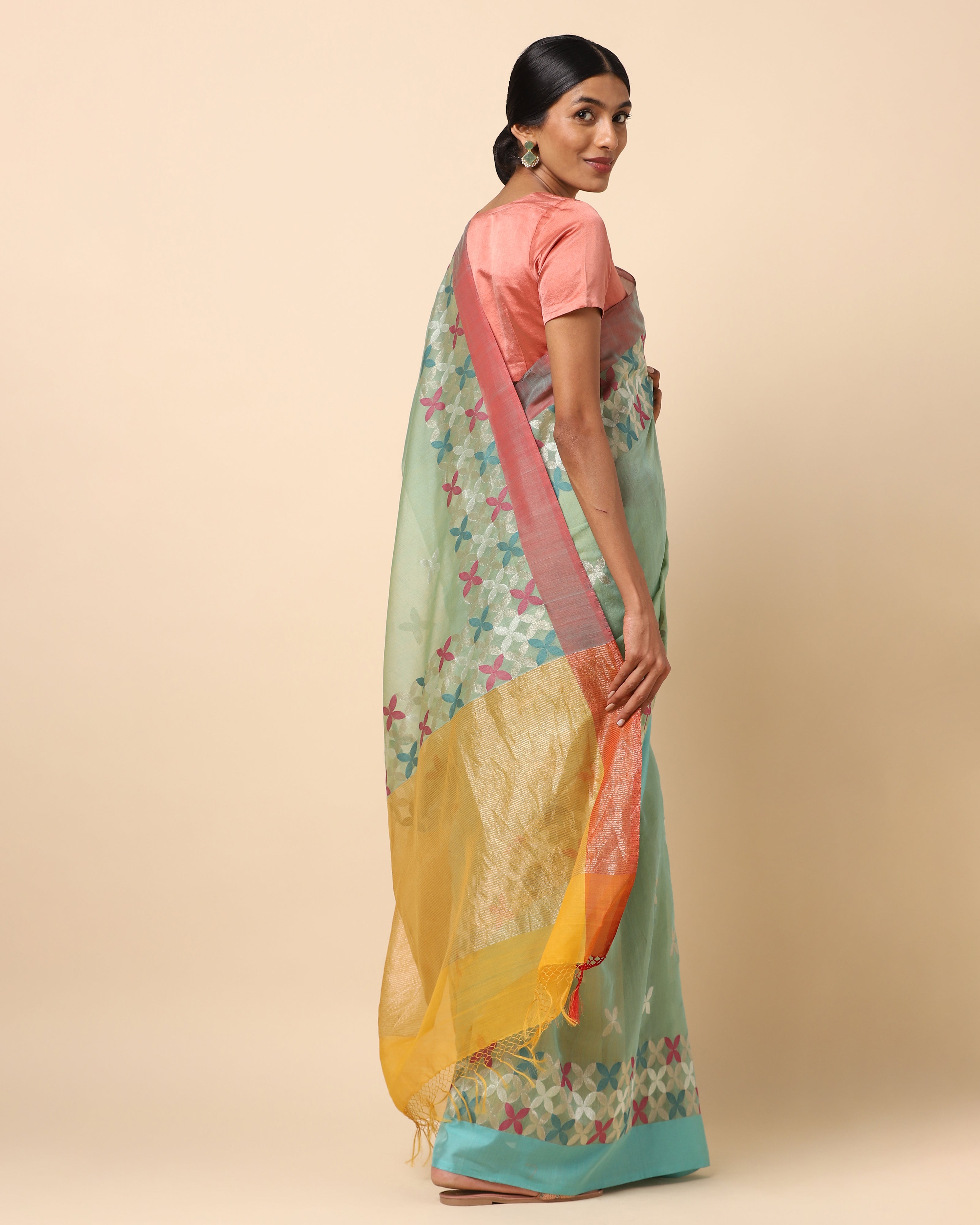 Elanor Banarasi Jamdani Silk Cotton Saree
