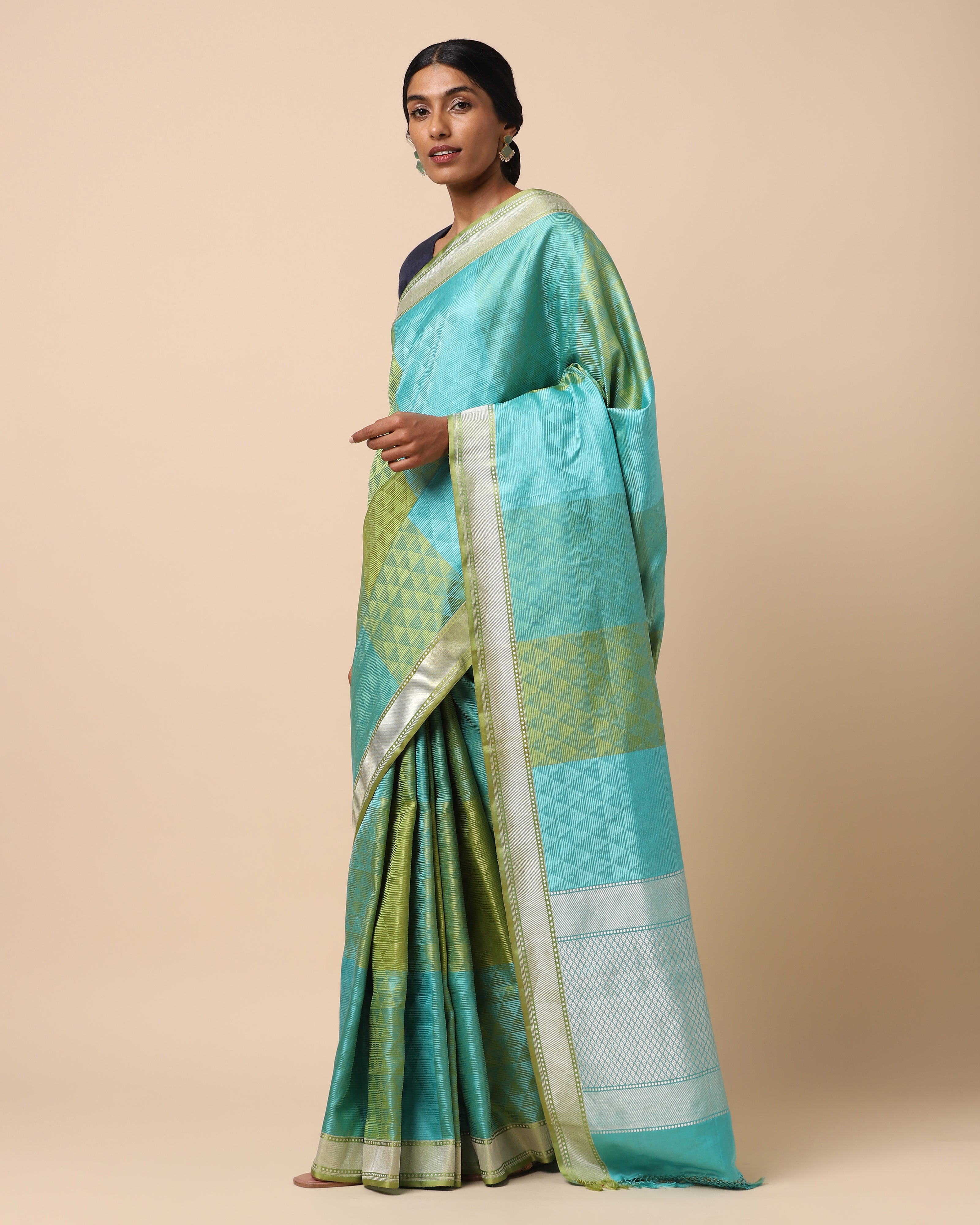 Luna Banarasi Tanchoi and Kadwa Silk Saree