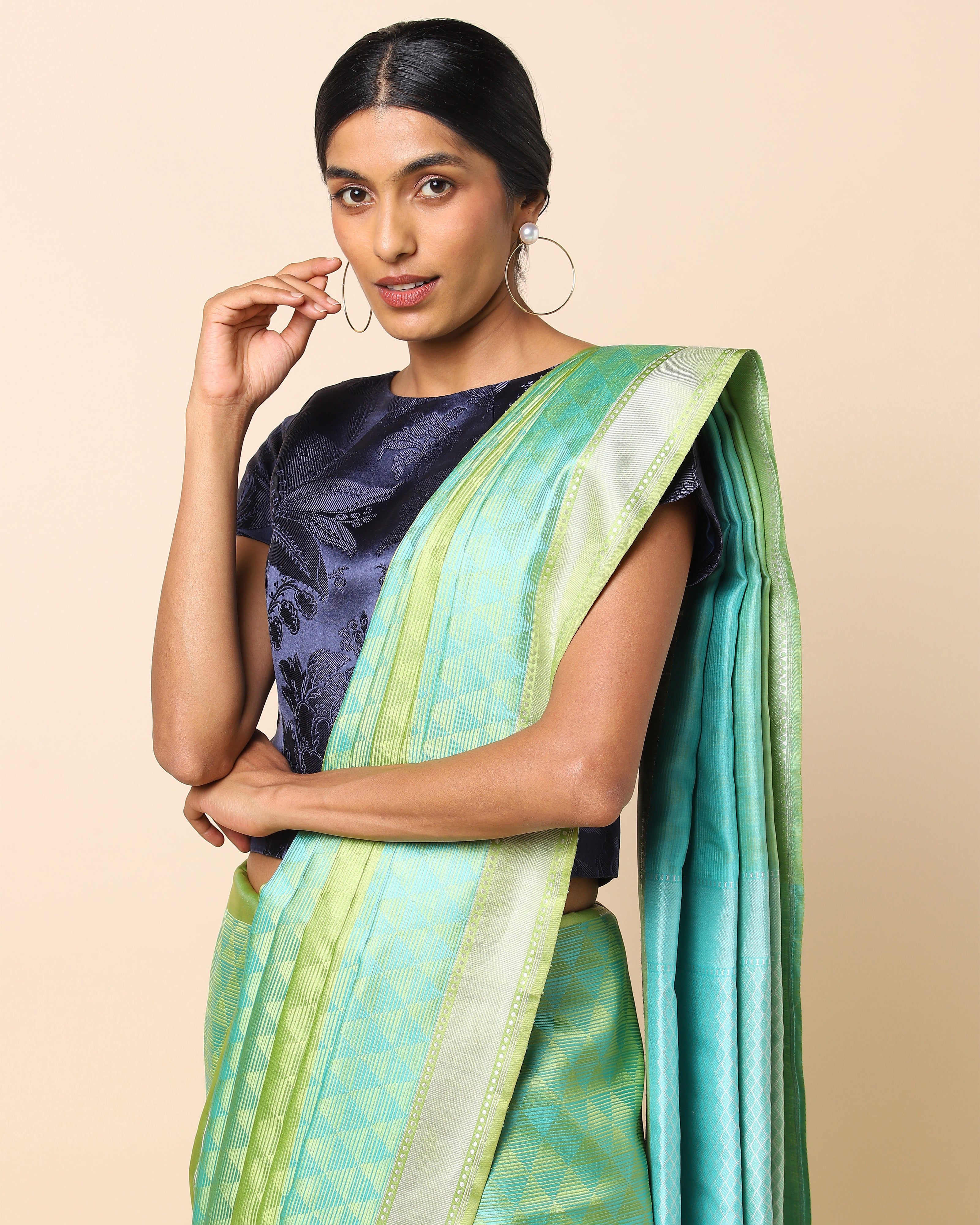 Luna Banarasi Tanchoi and Kadwa Silk Saree