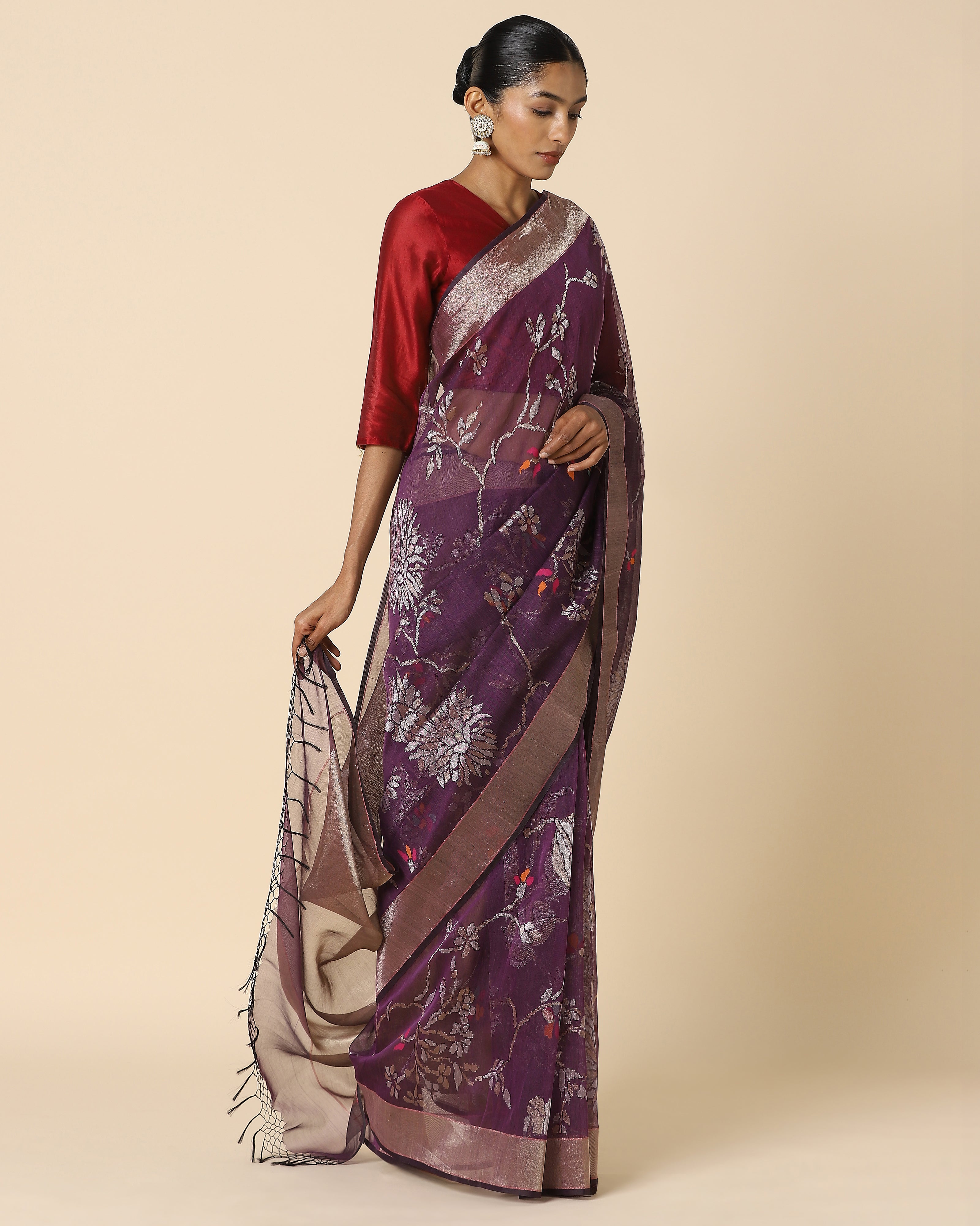 Ahana Banarasi Jamdani Silk Cotton Saree