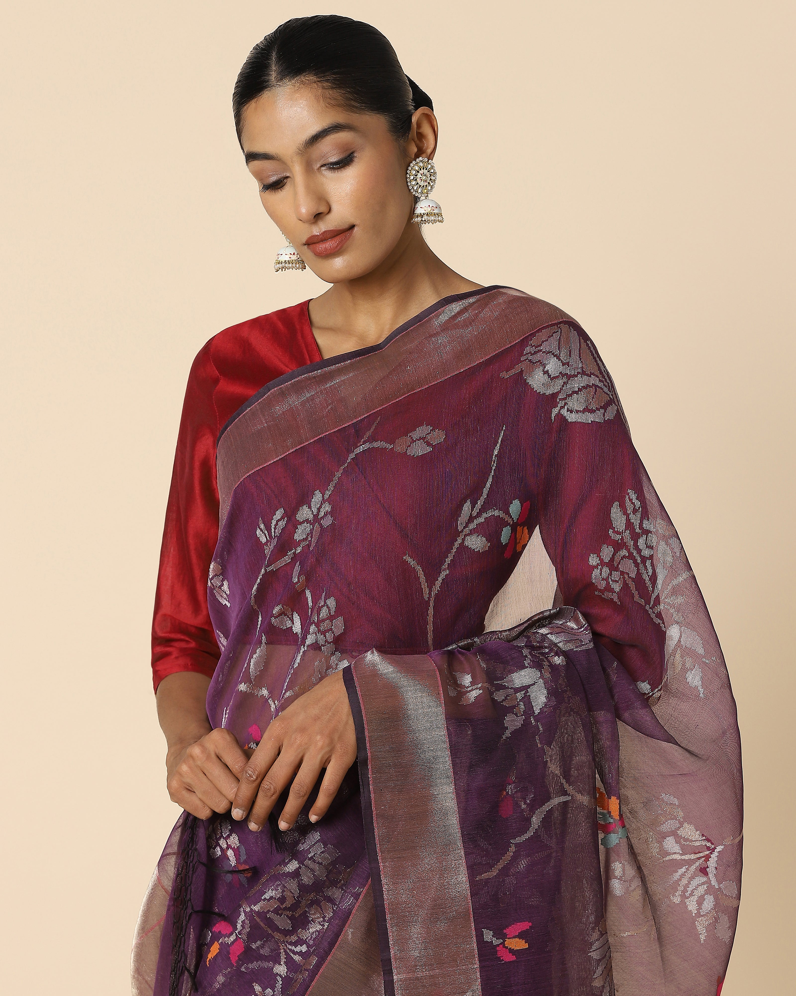 Ahana Banarasi Jamdani Silk Cotton Saree