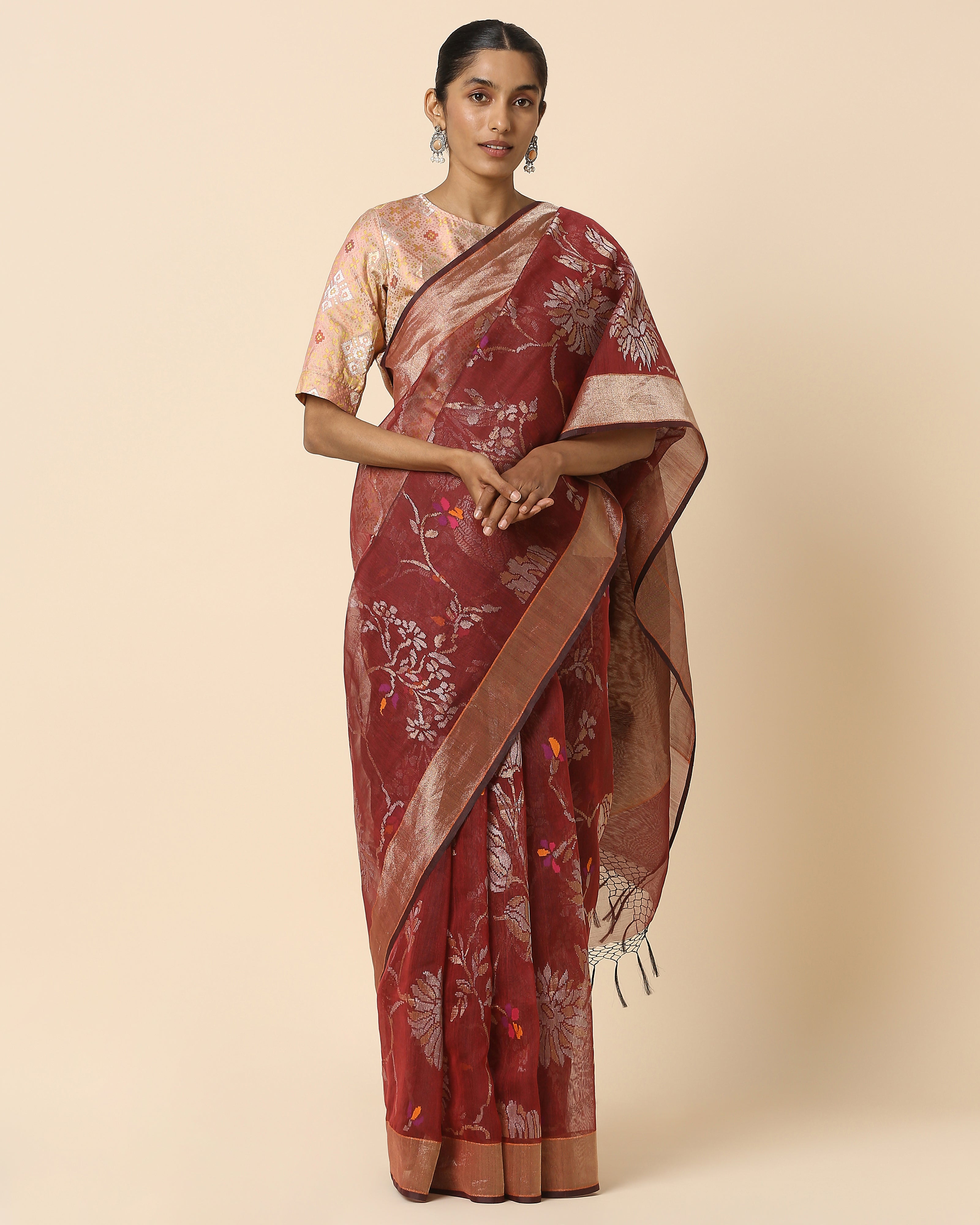 Ahana Banarasi Jamdani Silk Cotton Saree