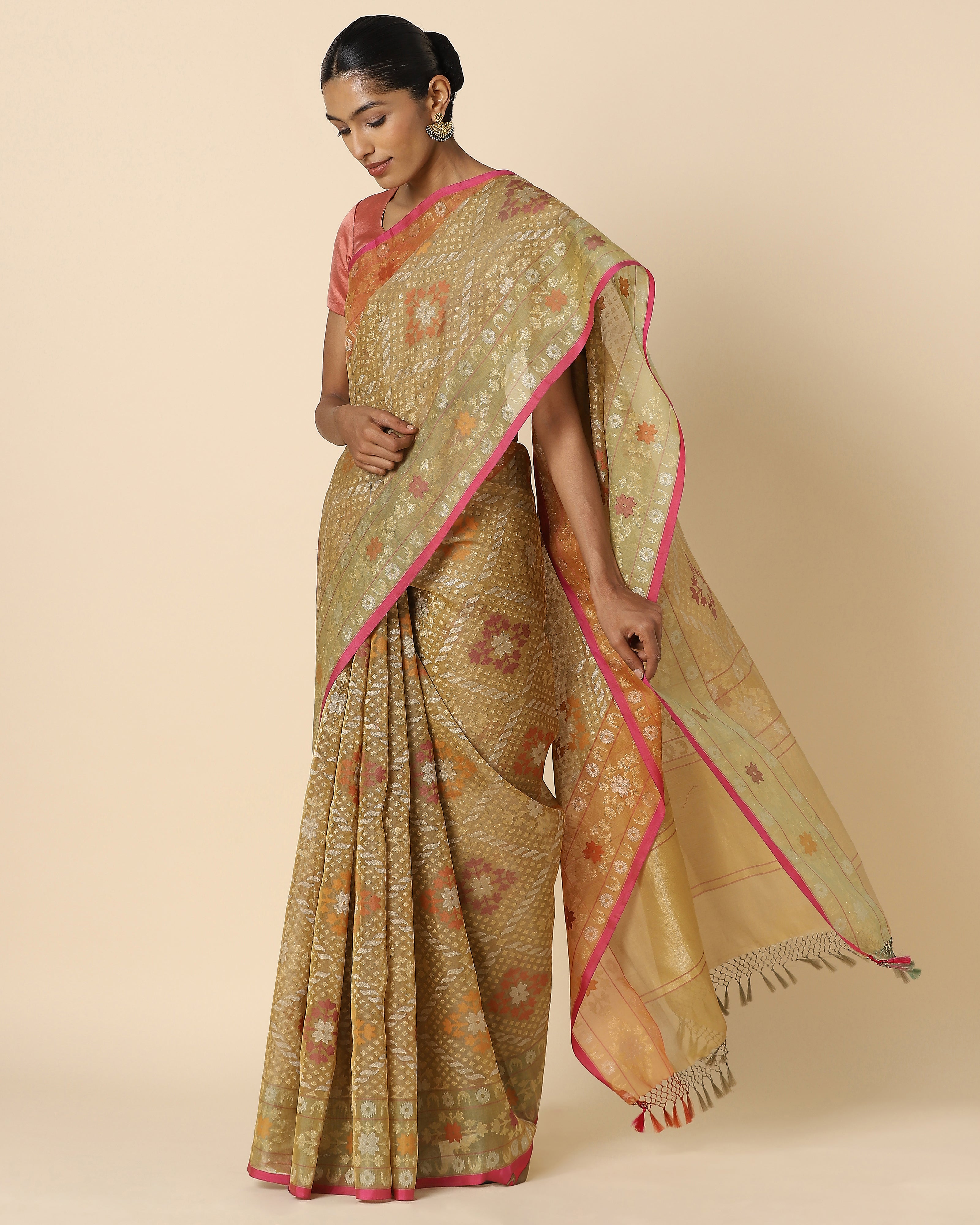 Kavi Banarasi Jamdani Silk Saree