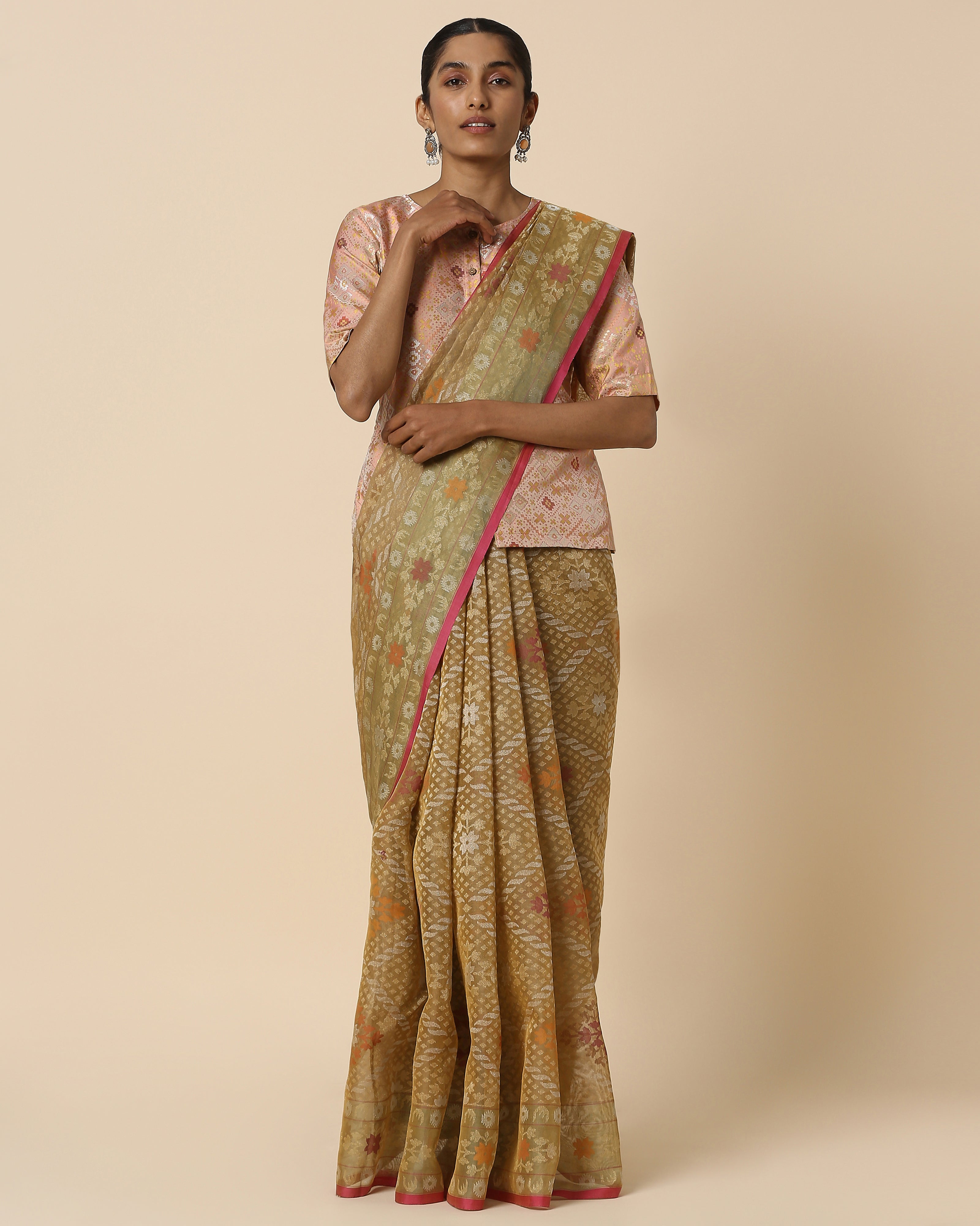 Kavi Banarasi Jamdani Silk Saree