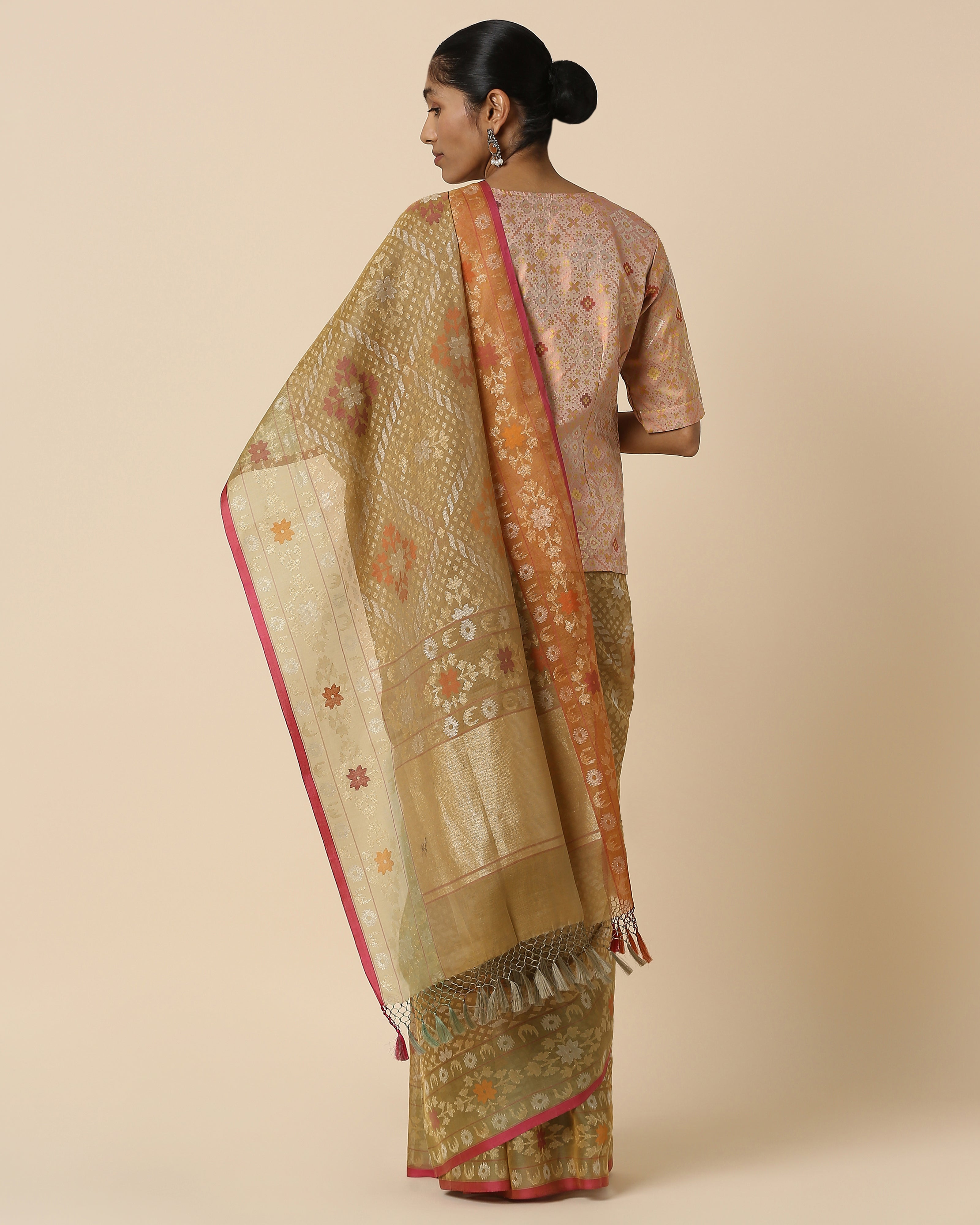 Kavi Banarasi Jamdani Silk Saree