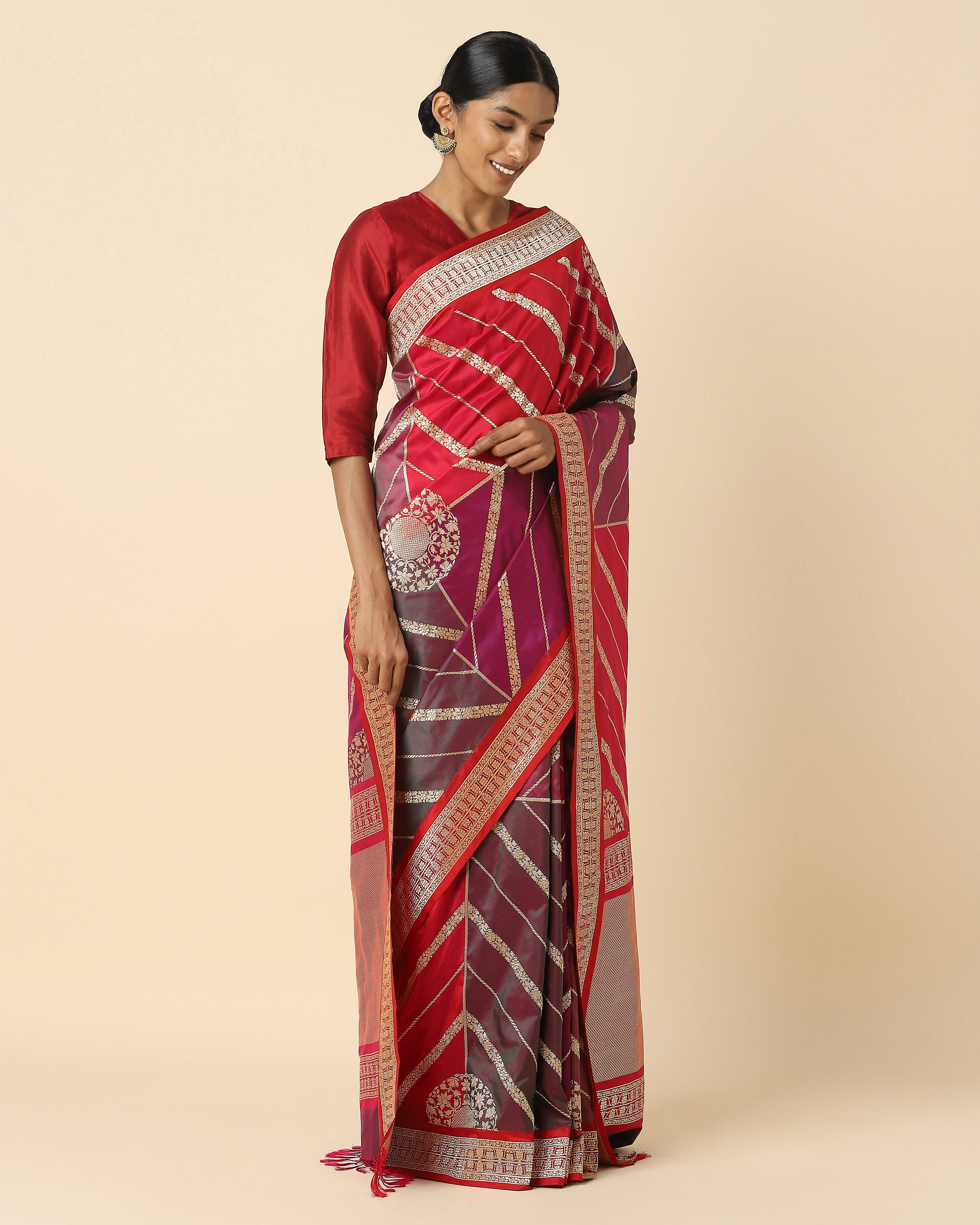 Aloka Banarasi Rangkaat Silk Saree