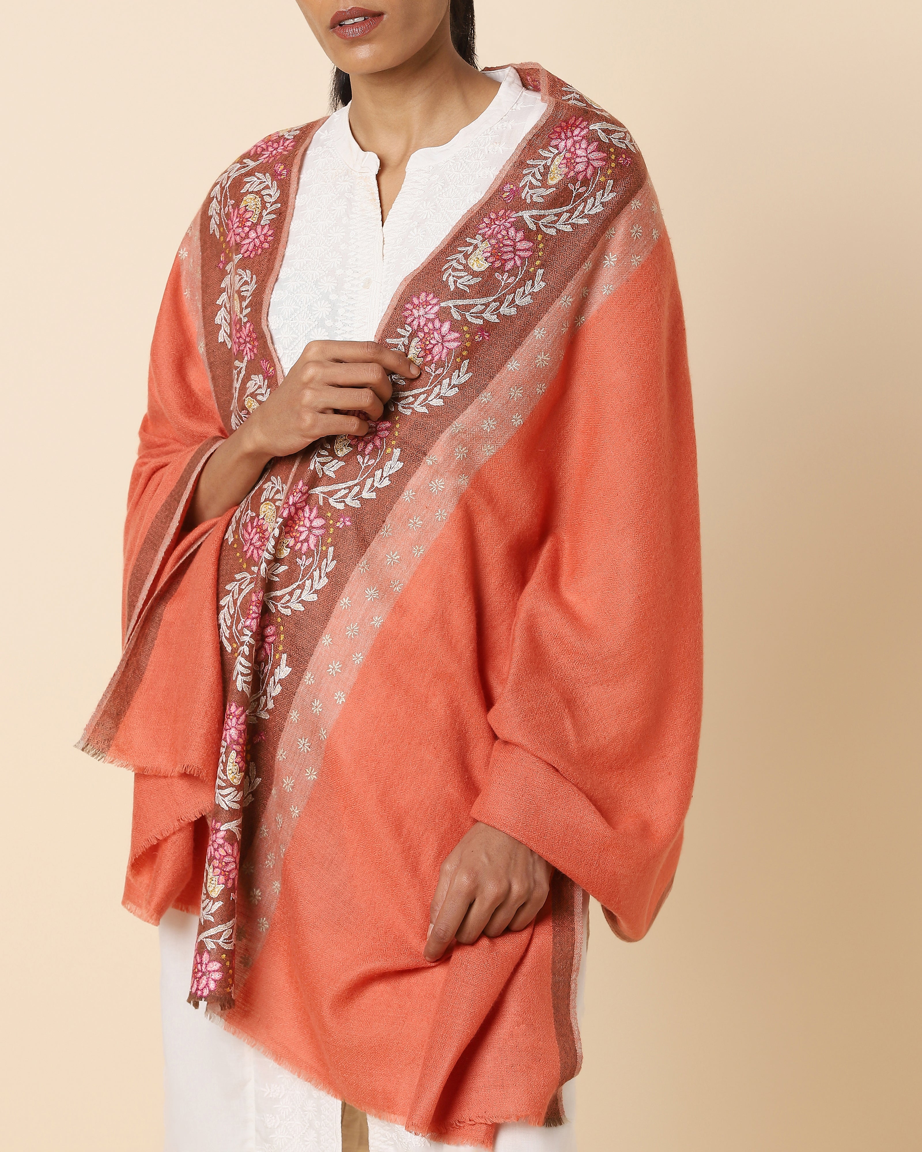 Priyasi Kashmir Sozni Embroidery Pashmina Stole