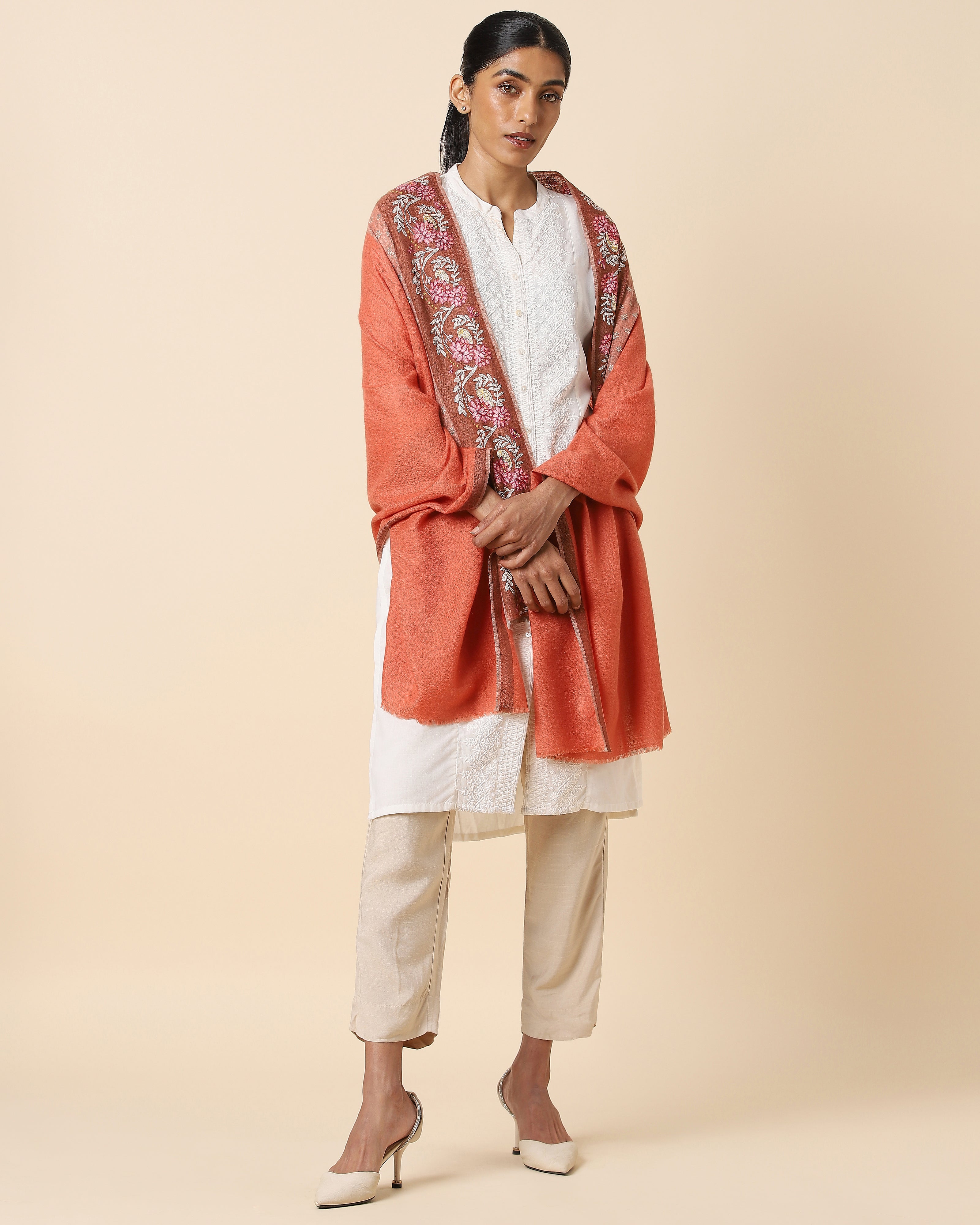 Priyasi Kashmir Sozni Embroidery Pashmina Stole