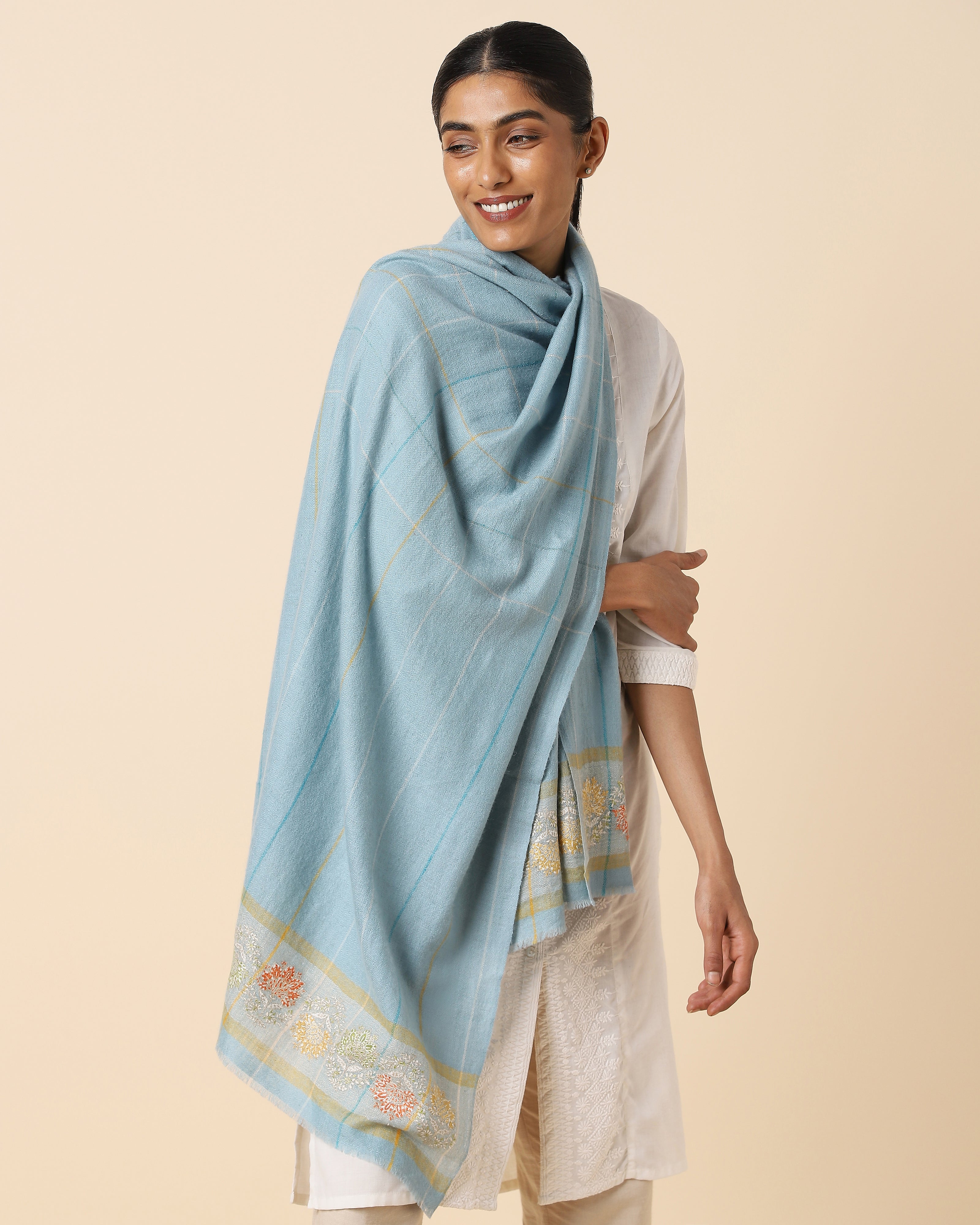 Premika Kashmir Sozni Embroidery Pashmina Stole