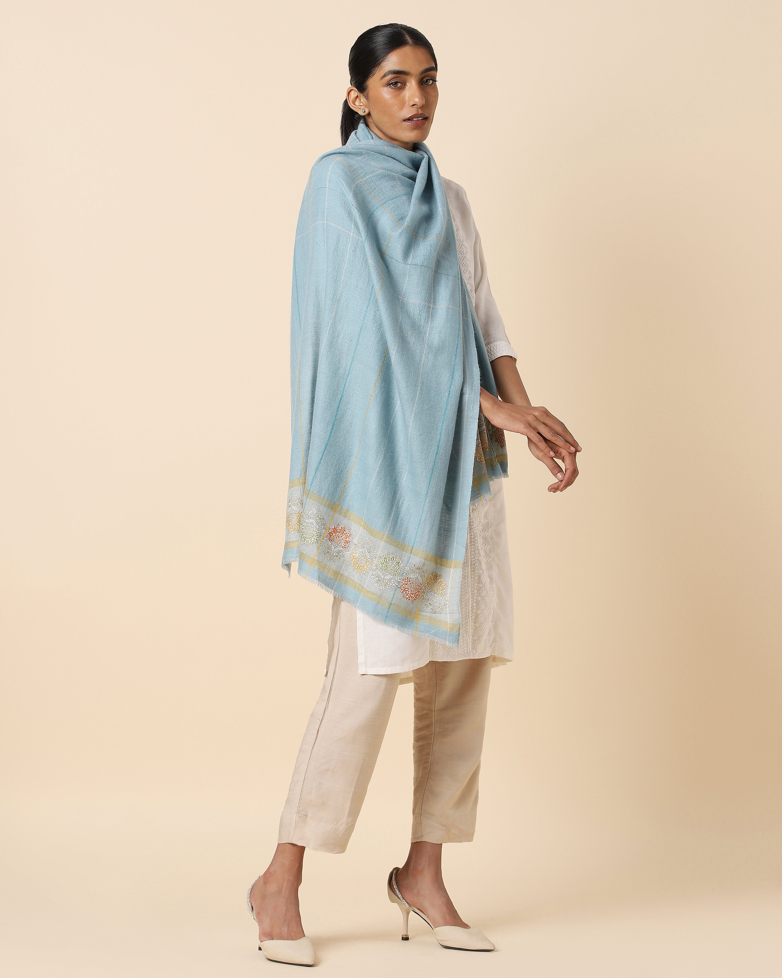 Premika Kashmir Sozni Embroidery Pashmina Stole
