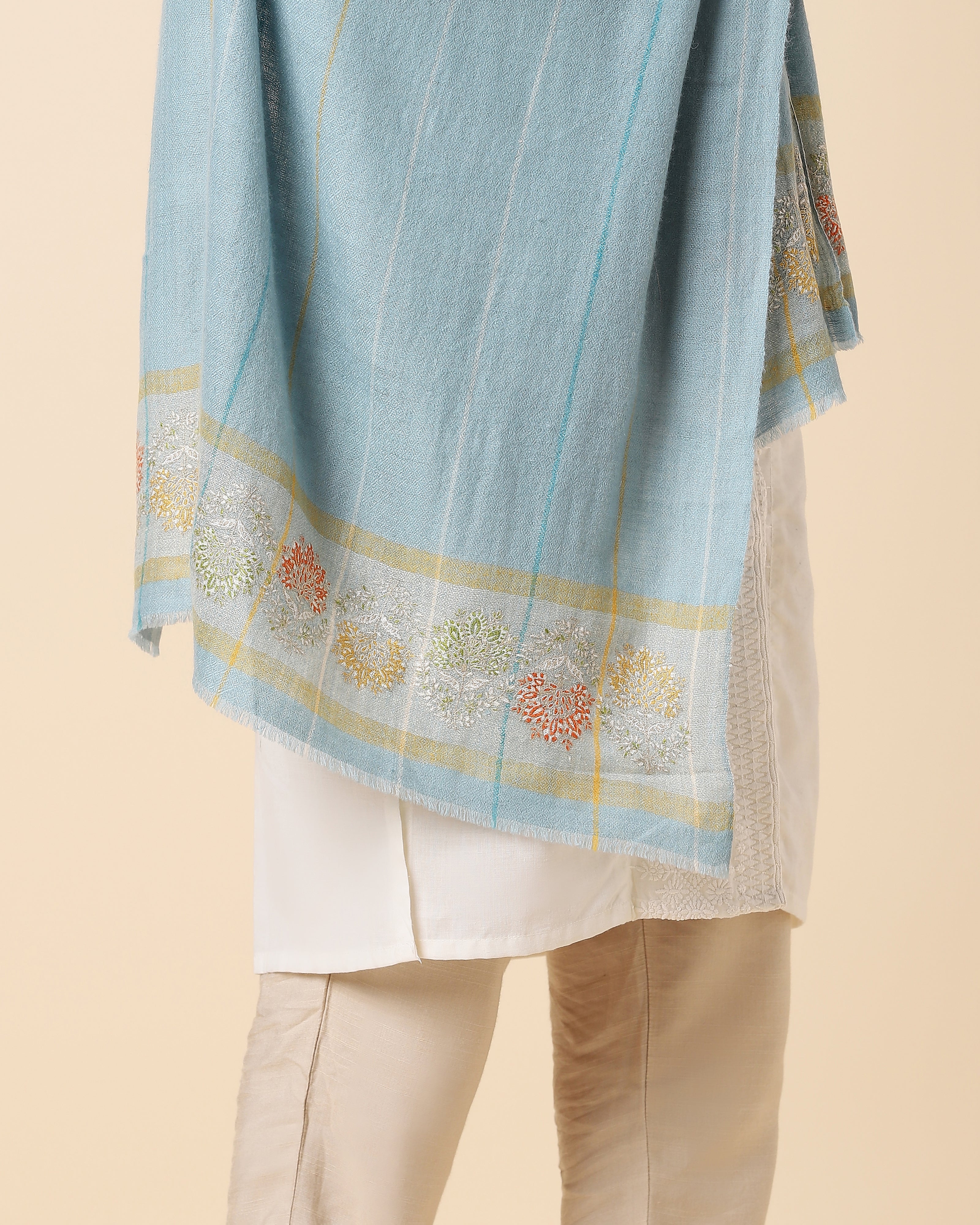 Premika Kashmir Sozni Embroidery Pashmina Stole