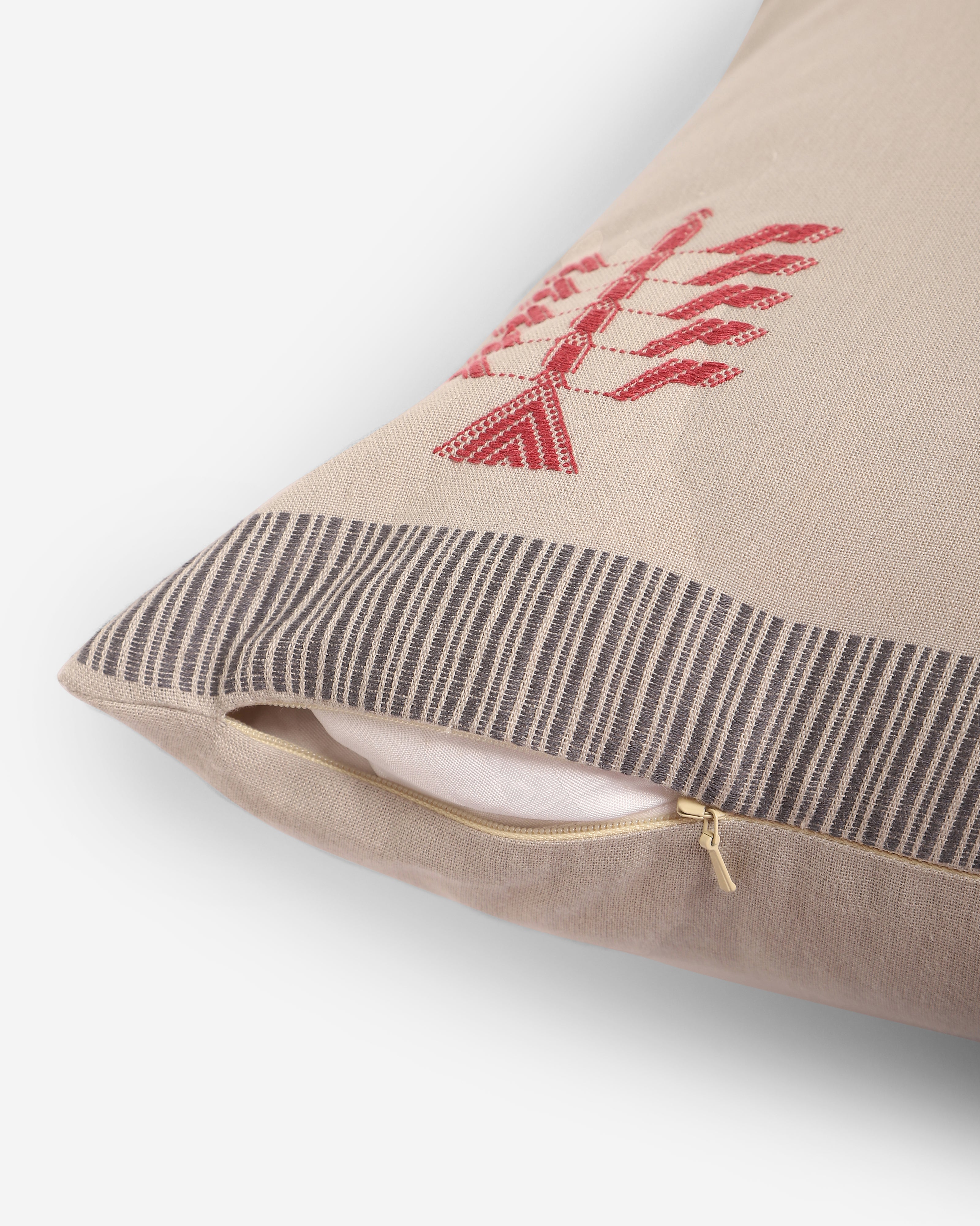 Pushpagiri Bhujodi Extra Weft Cotton Cushion Cover