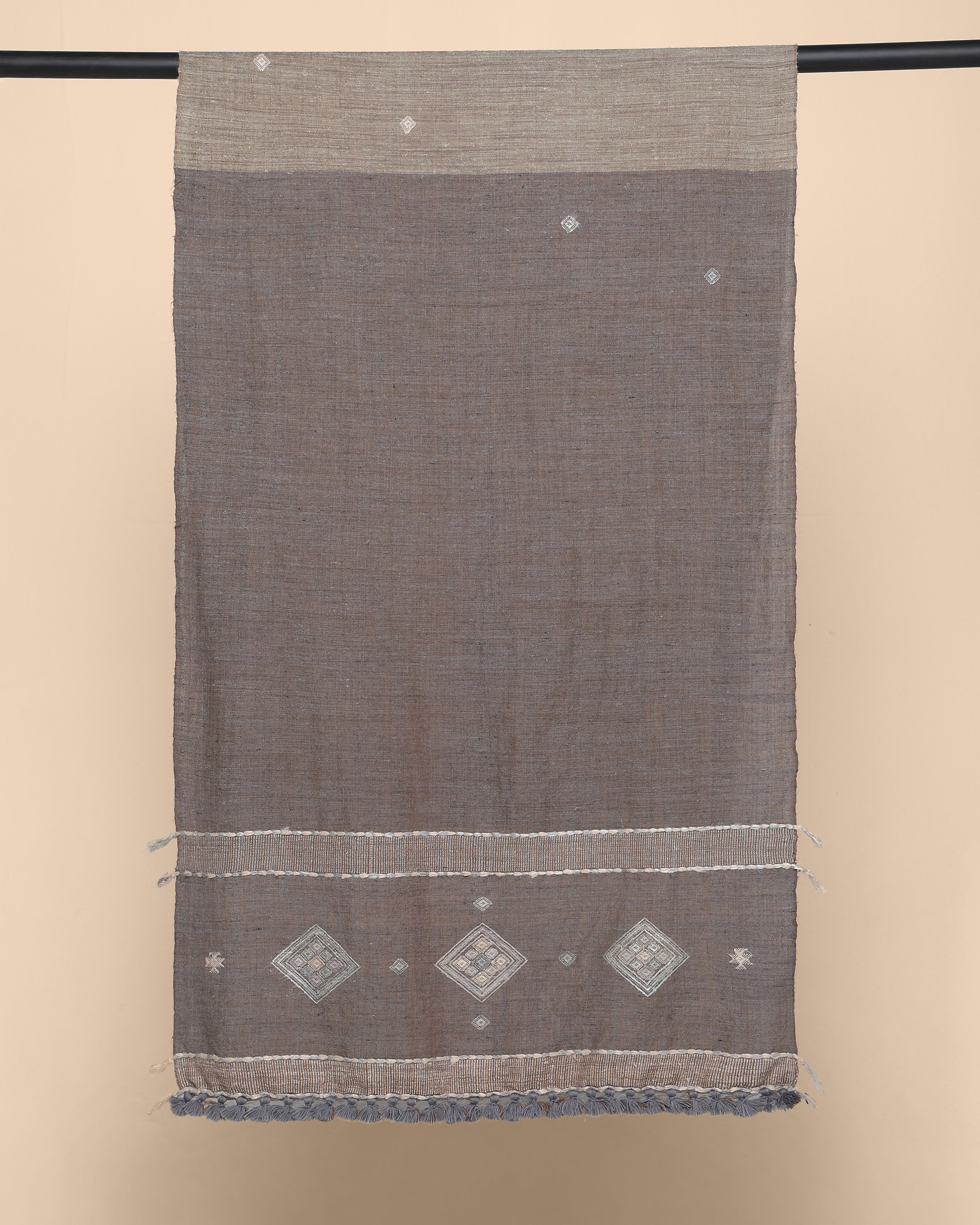 Caria Bhujodi Extra Weft Wool Silk Stole