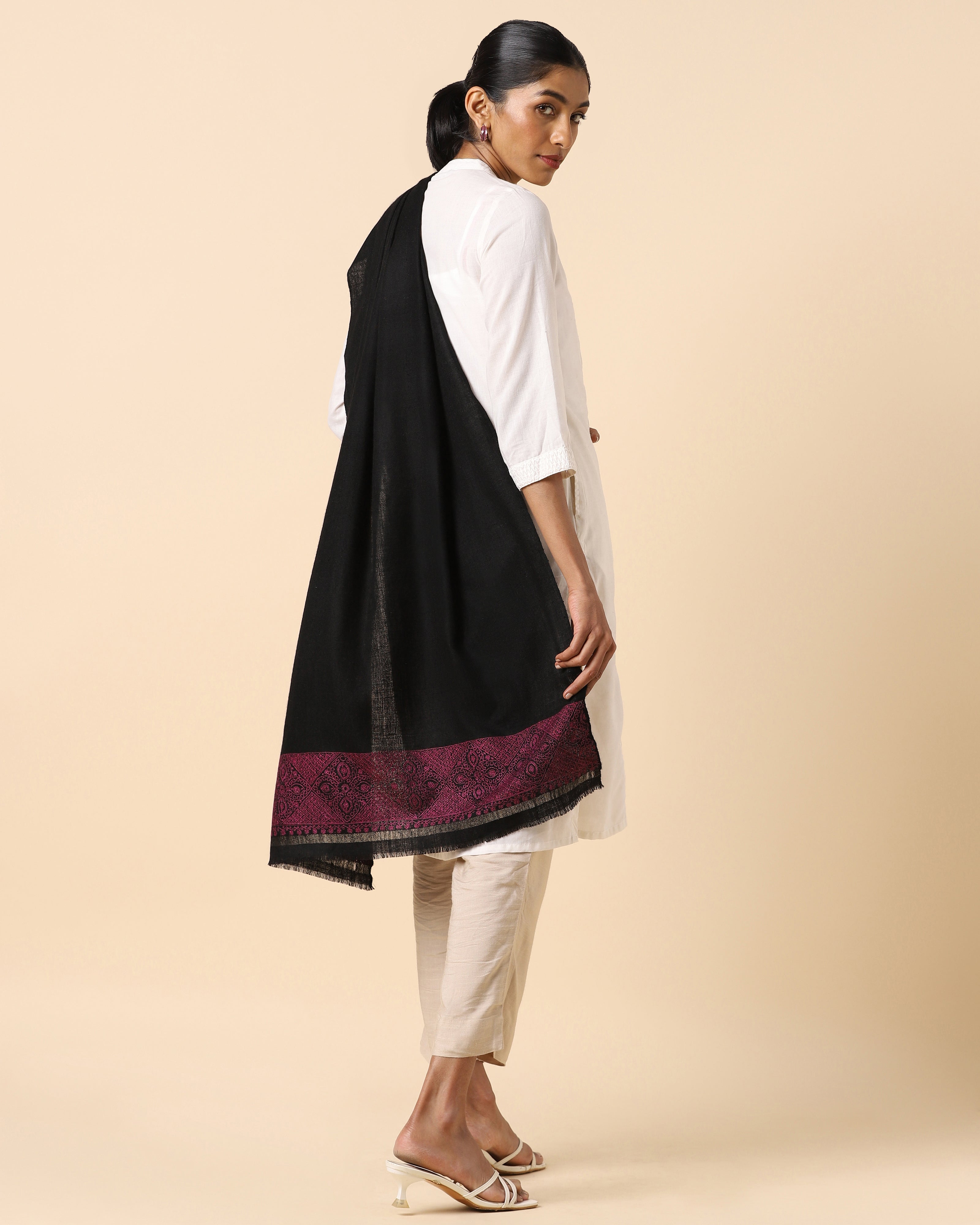 Charmi Kashmir Sozni Embroidery Pashmina Stole