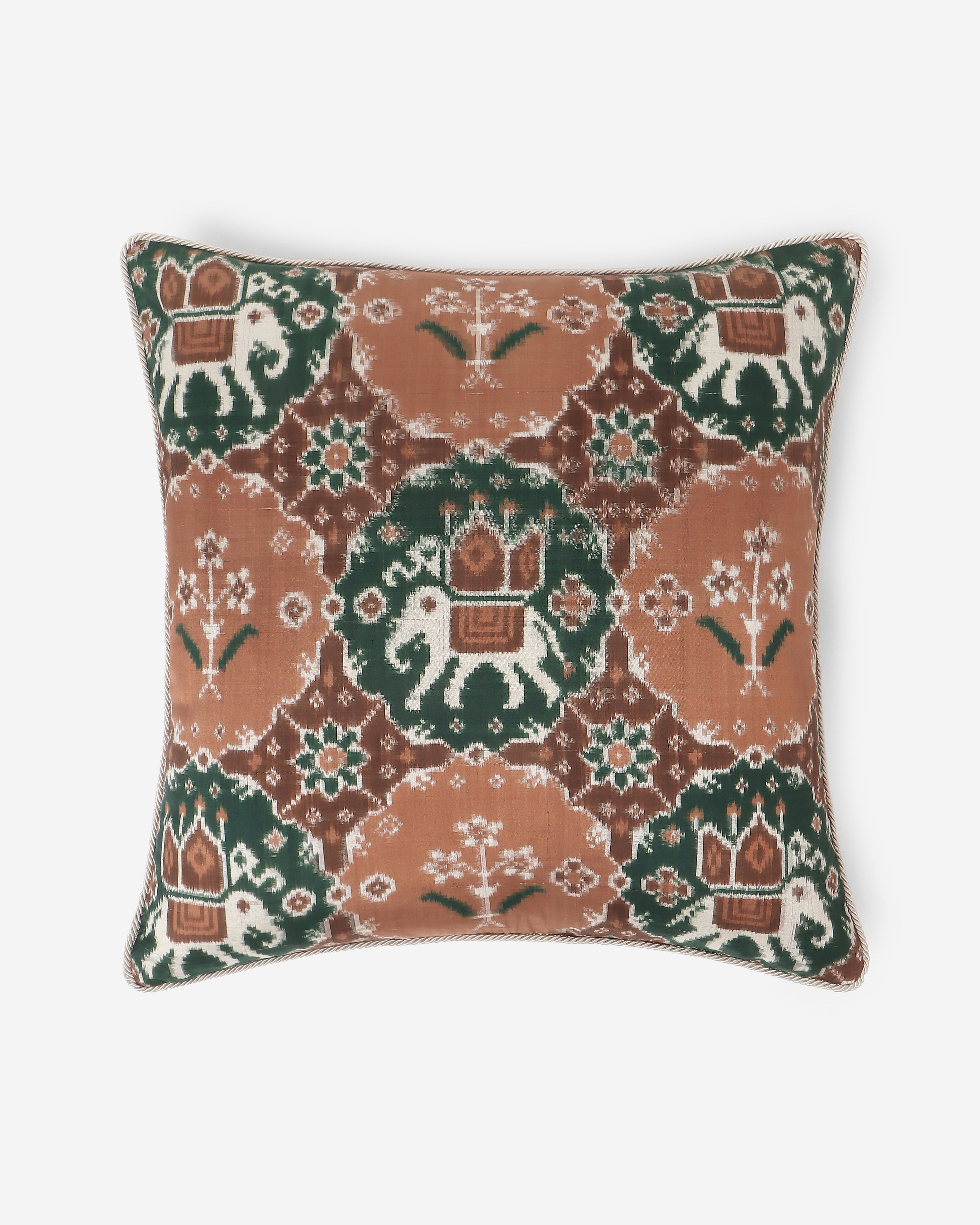 Uma Pochampally Double Ikat Silk Cushion Cover