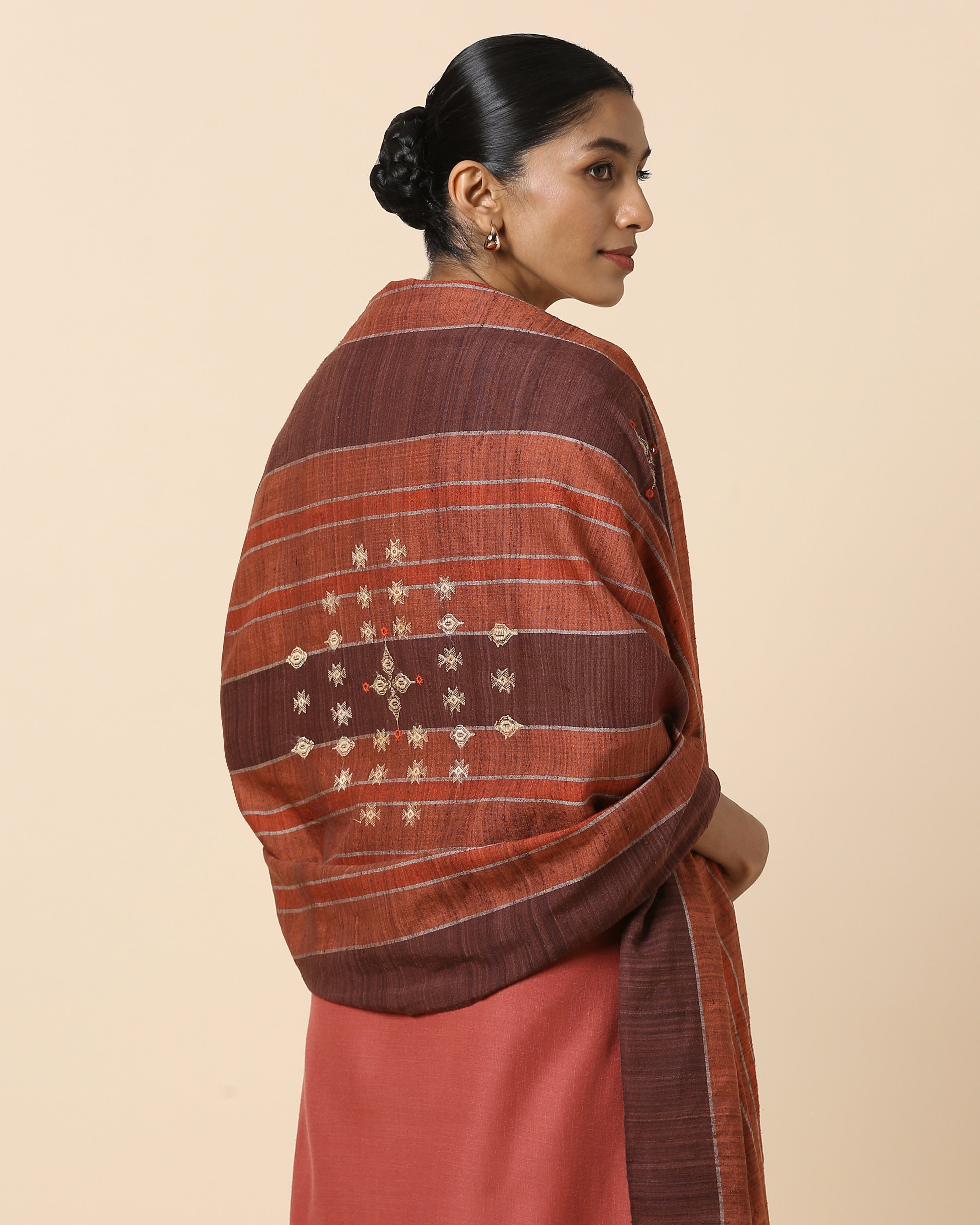 Caso Bhujodi Extra Weft Wool Silk Shawl