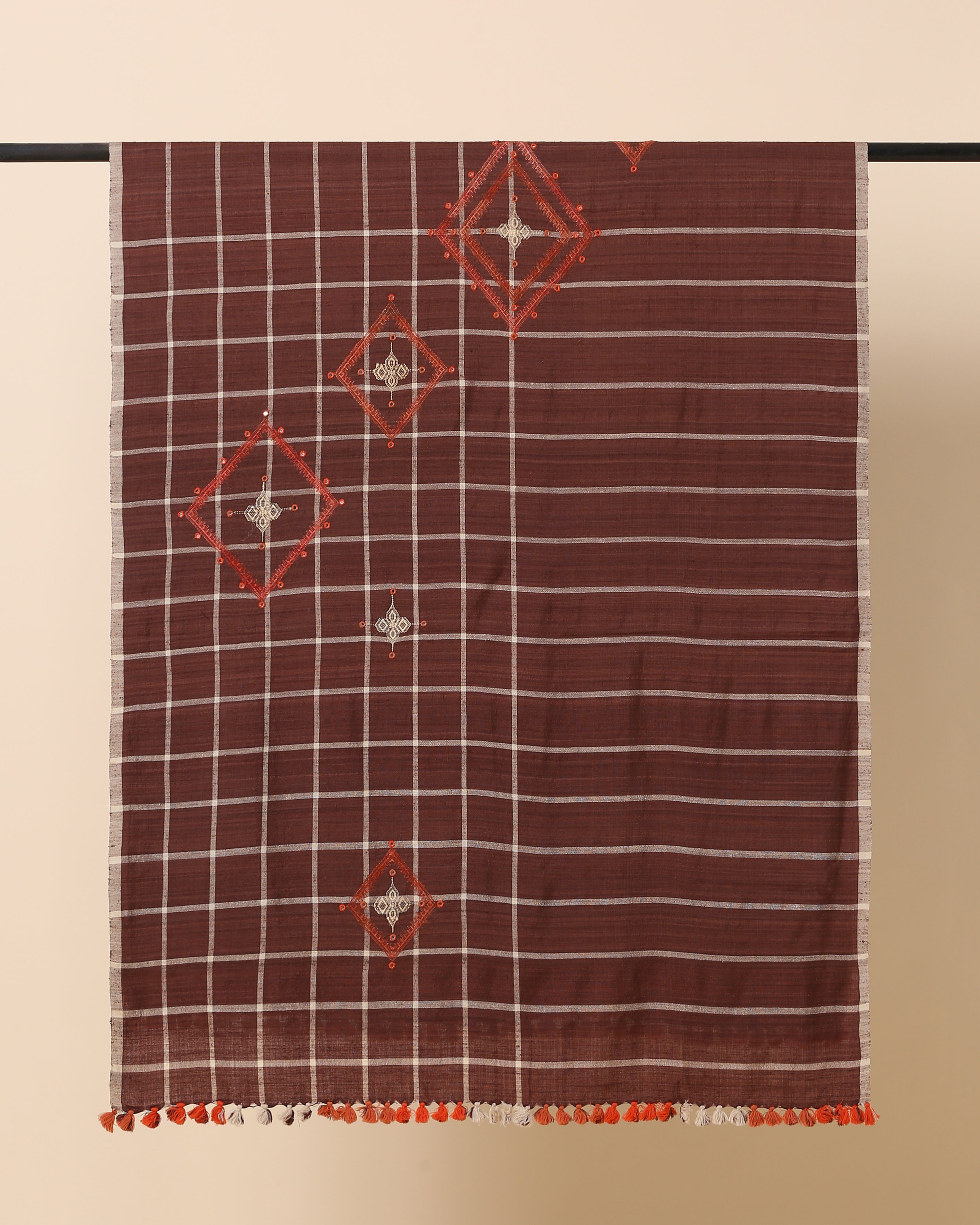 Derry Bhujodi Extra Weft Wool Silk Shawl