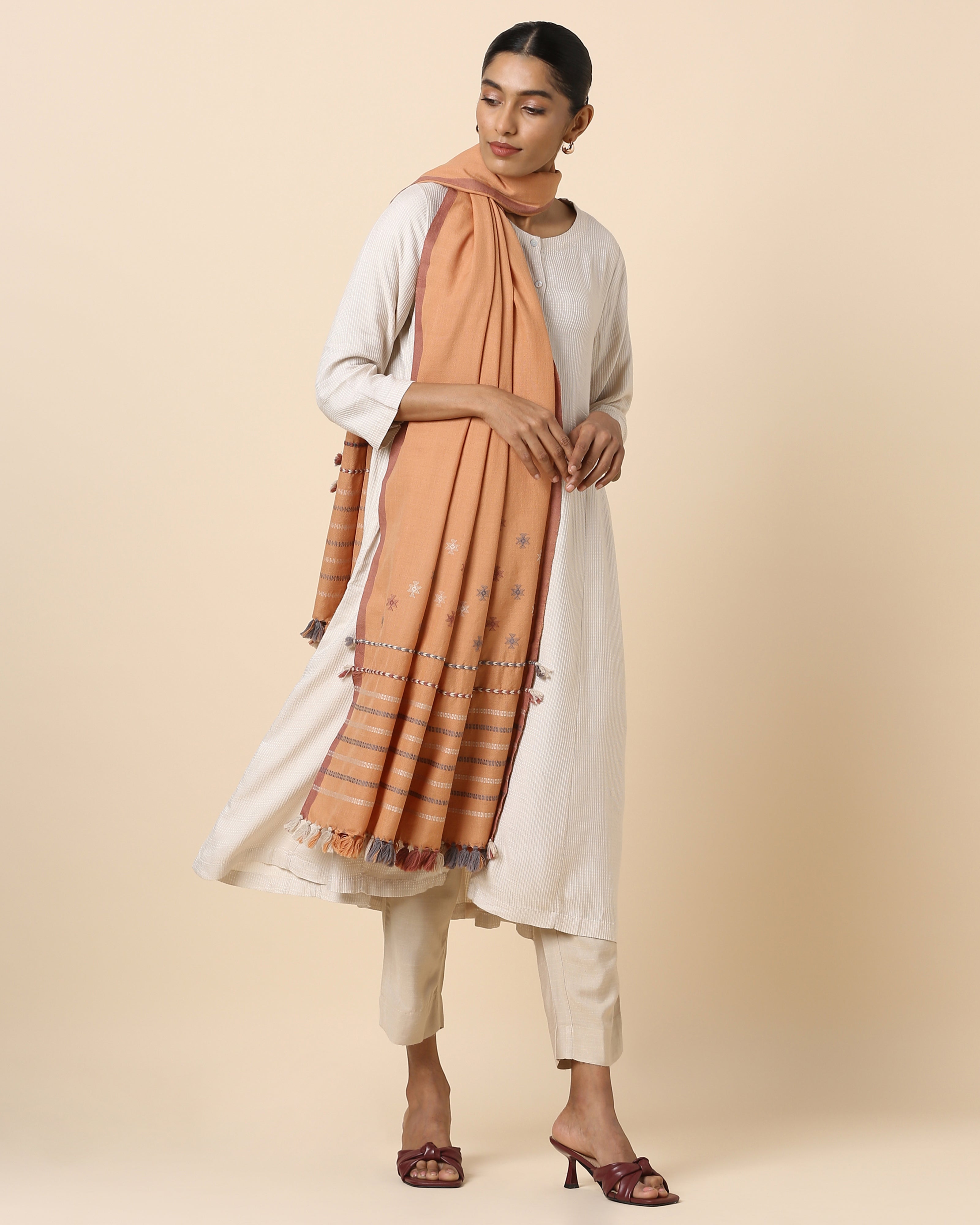 Otisha Bhujodi Extra Weft Woolen Shawl