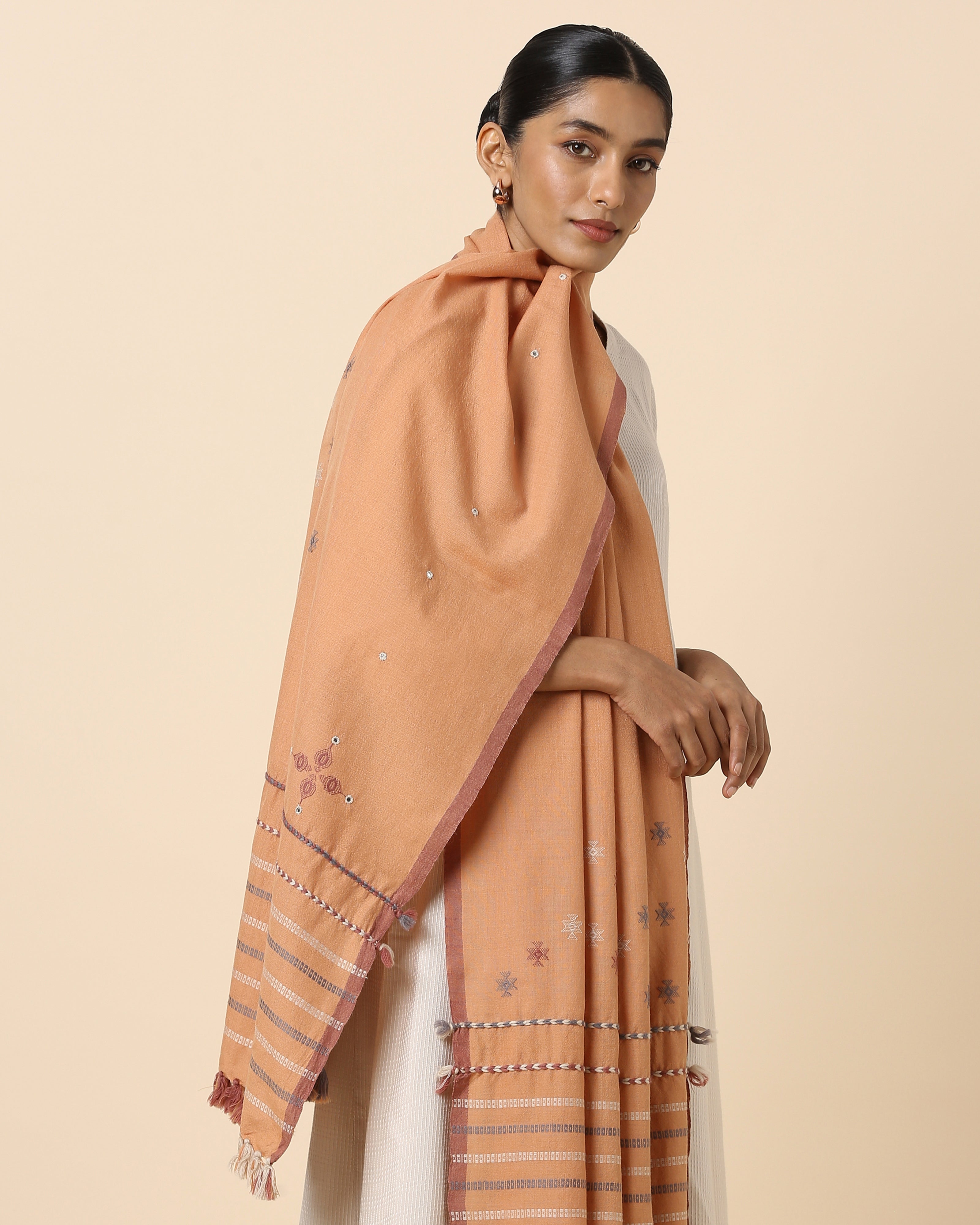 Otisha Bhujodi Extra Weft Woolen Shawl
