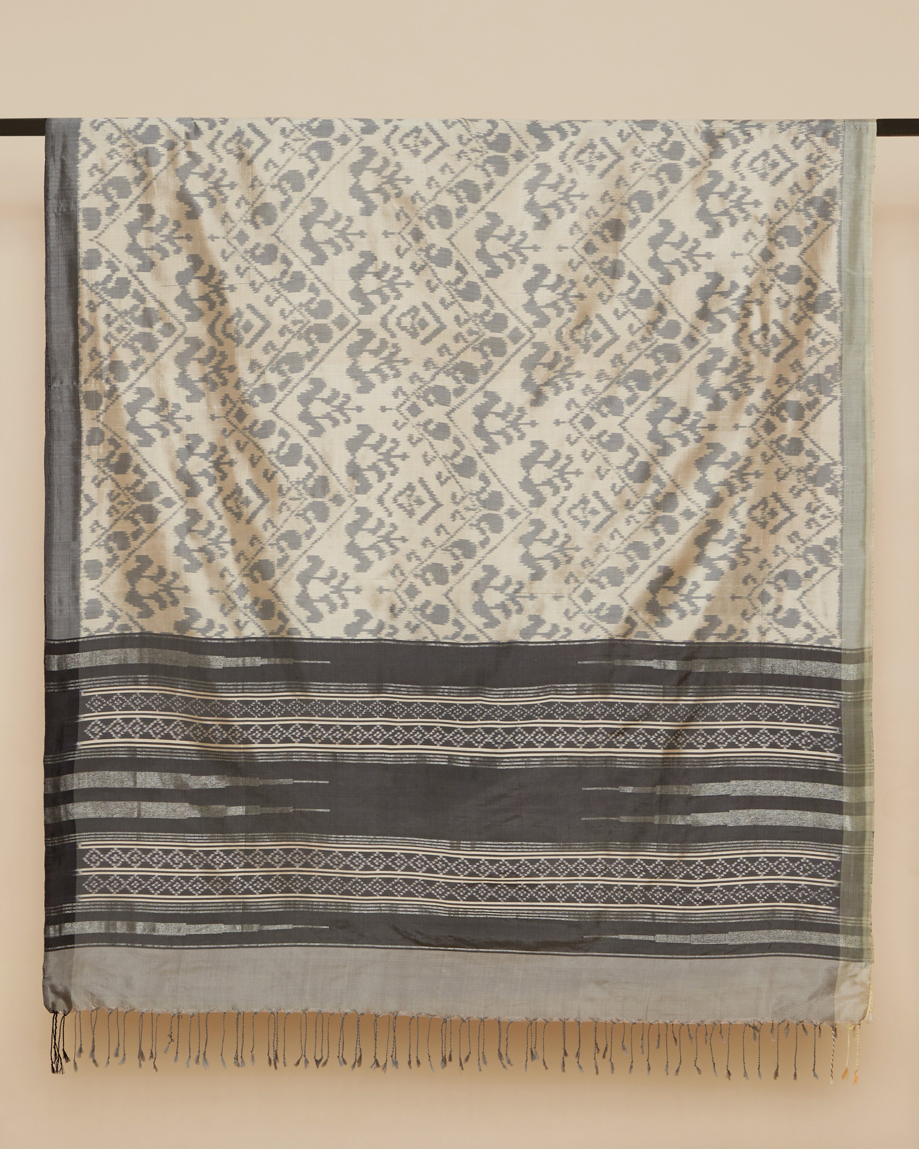 Ragini Pochampally Weft Ikat Silk Dupatta
