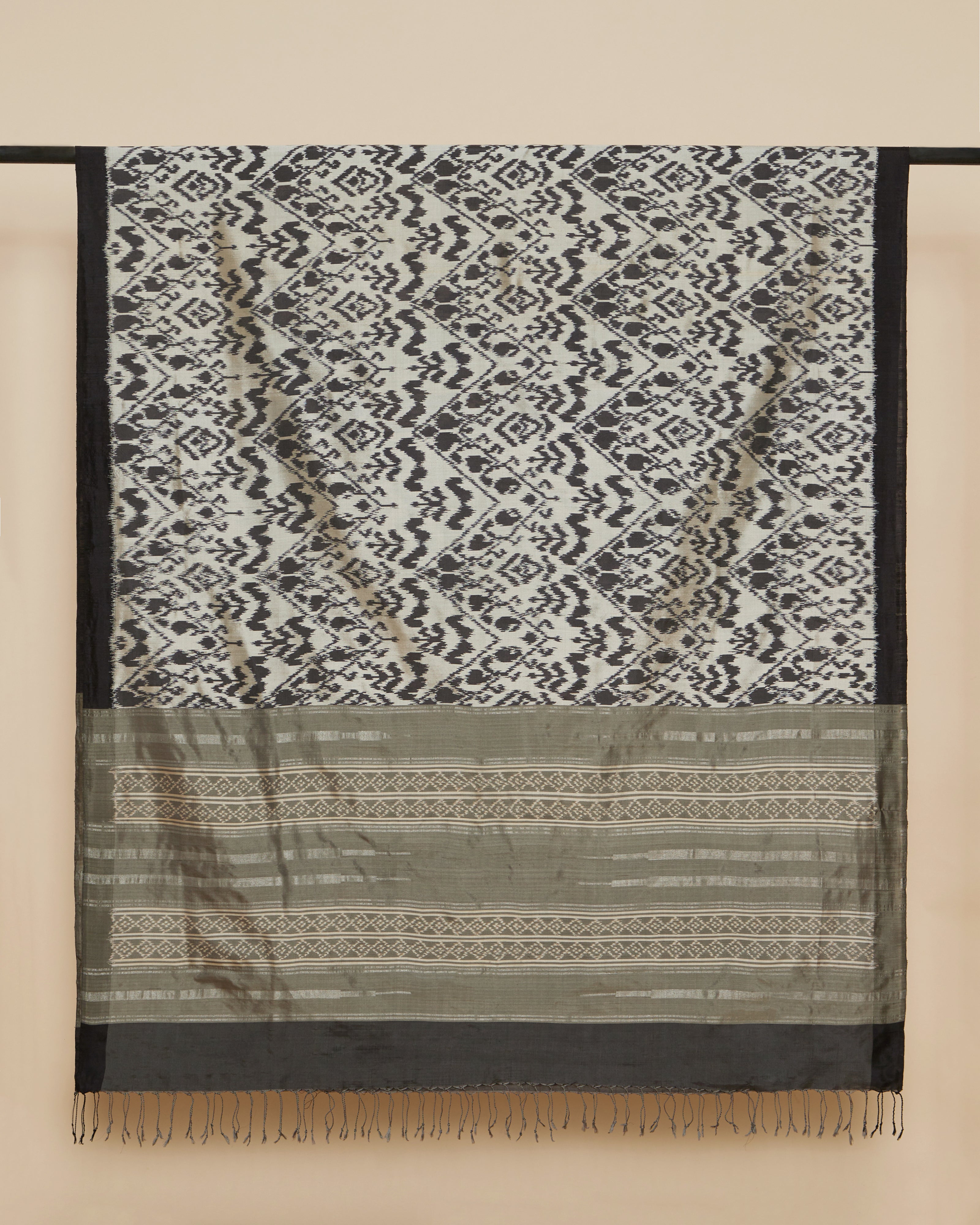 Ragini Pochampally Weft Ikat Silk Dupatta