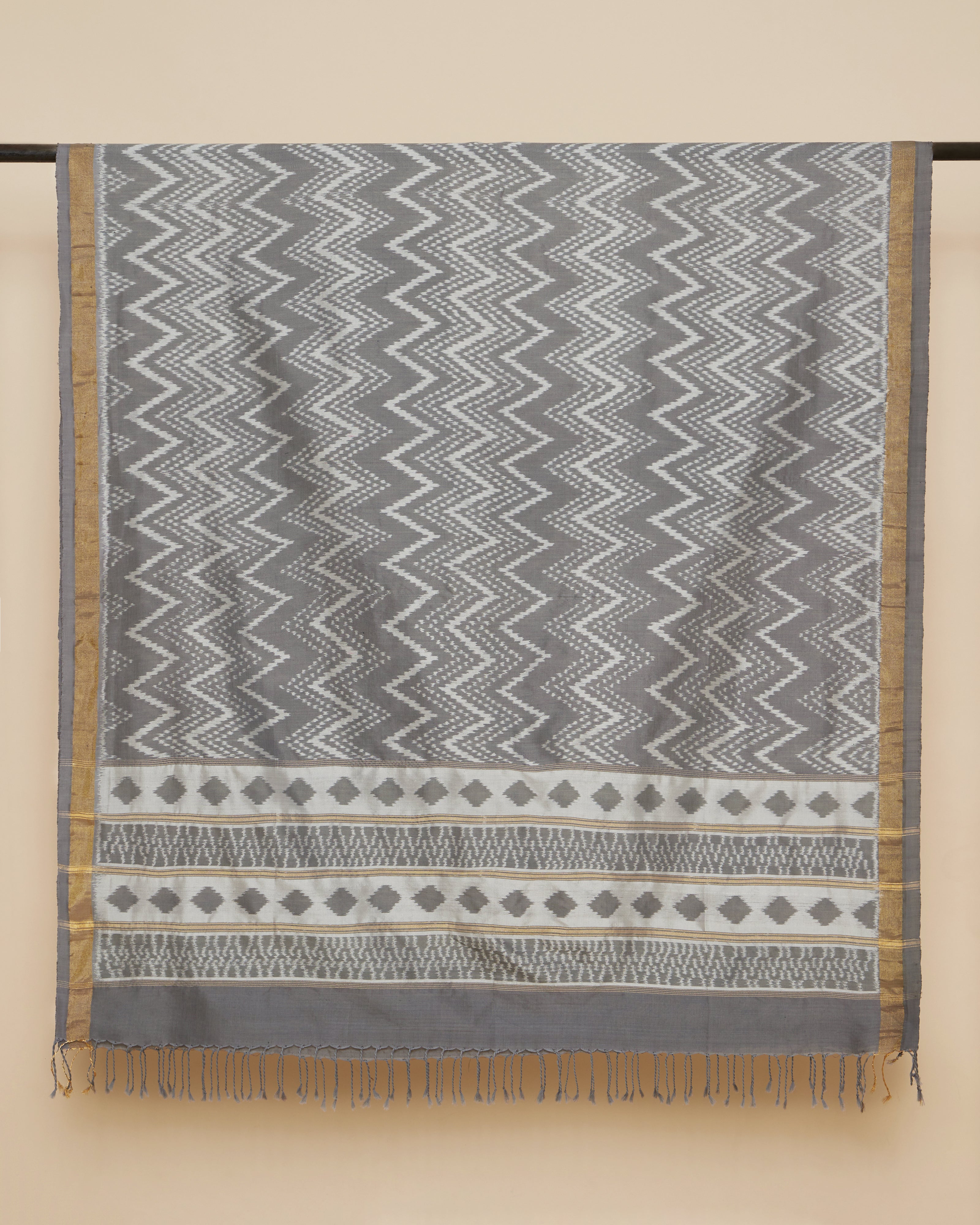 Hasina Pochampally Weft Ikat Silk Cotton Dupatta